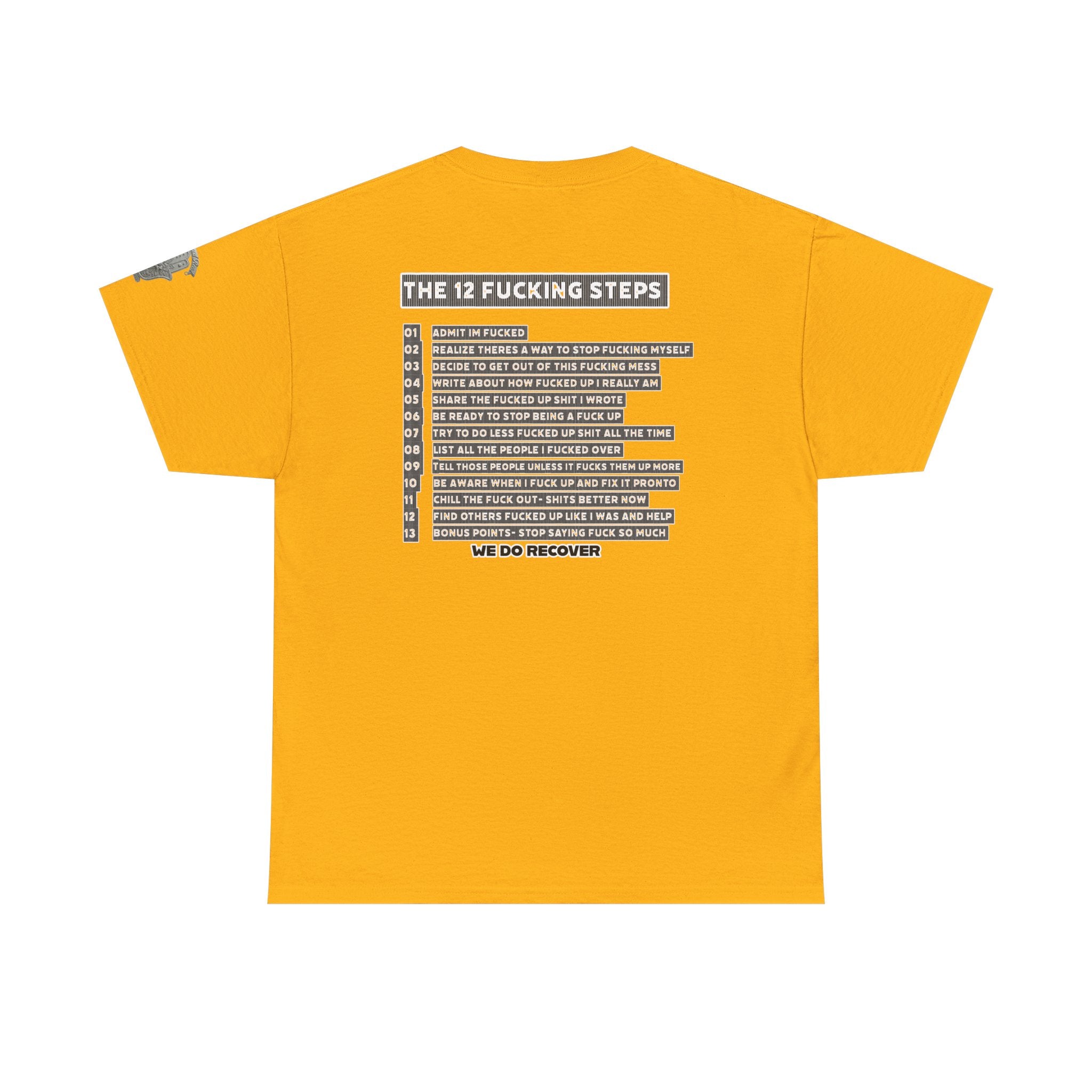 "Clean AF" 12 Steps Recovery Tee (The 12 Fucking Steps)