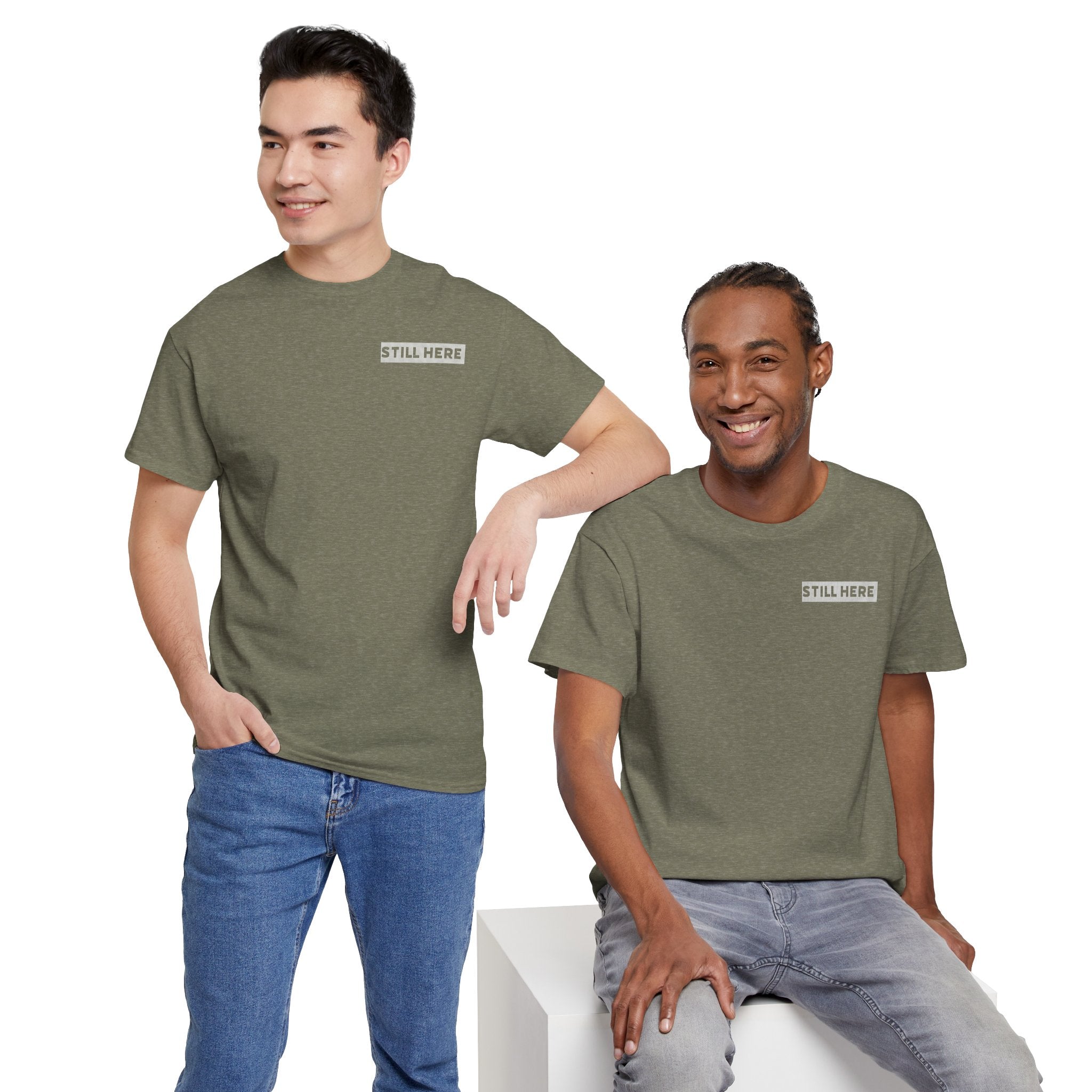 Still Here Tee- Motivational Tshirt by Recovery Cartel