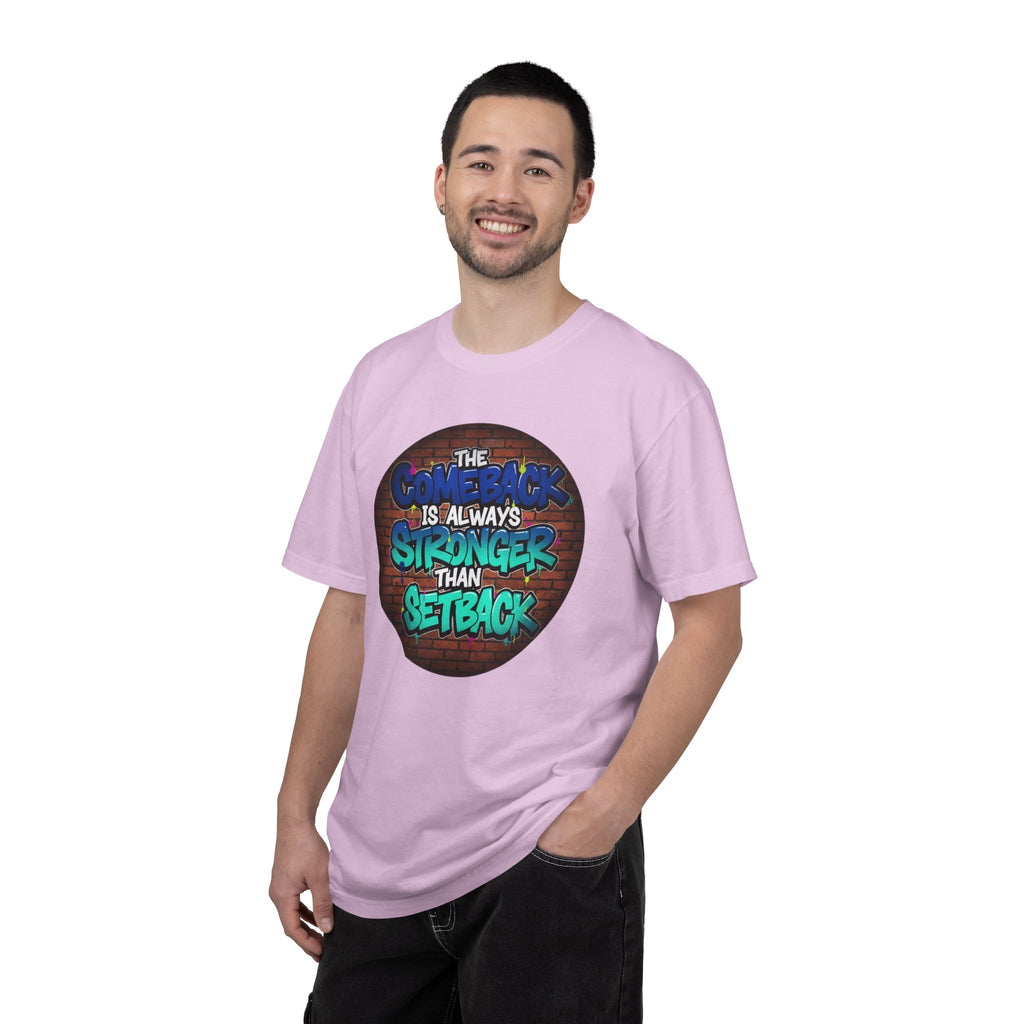 Inspirational Graffiti T-Shirt — “The Comeback Is Always Stronger Than The Setback”