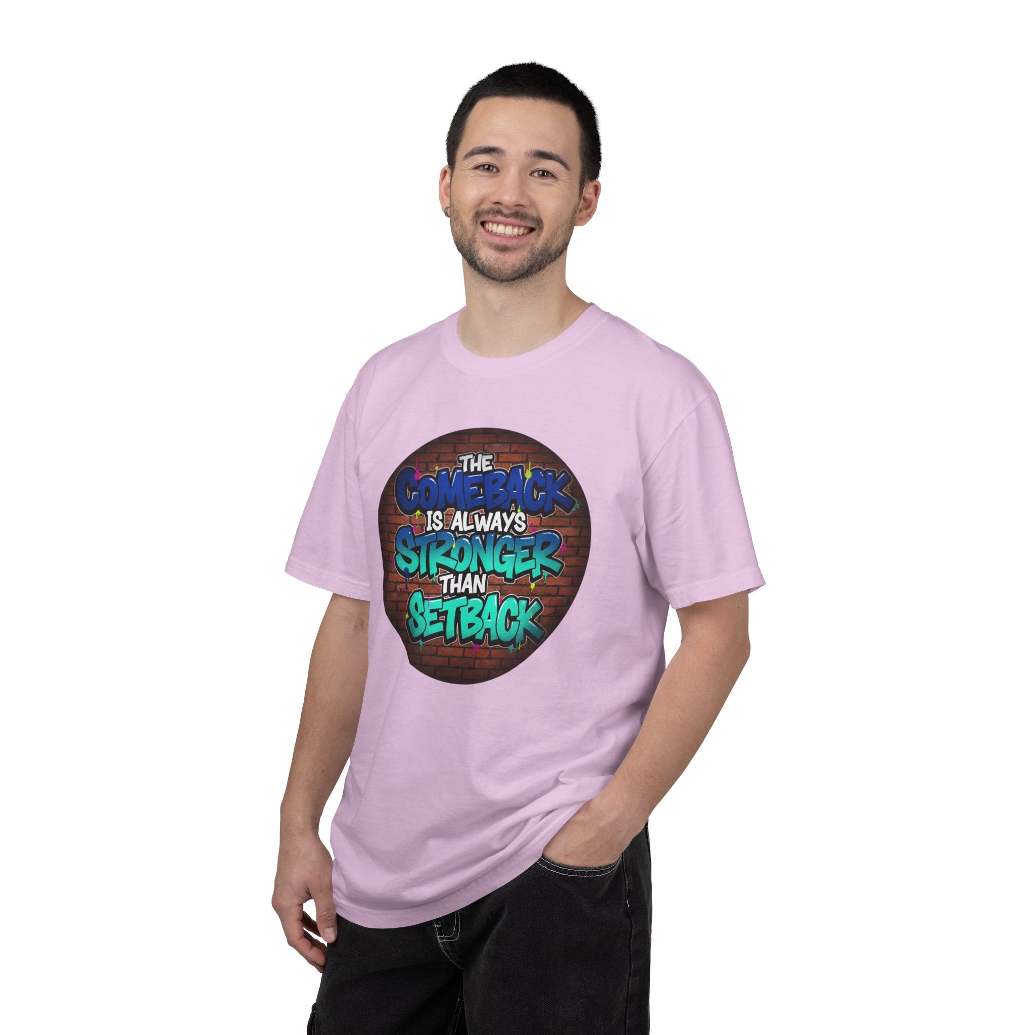 Inspirational Graffiti T-Shirt — “The Comeback Is Always Stronger Than The Setback”