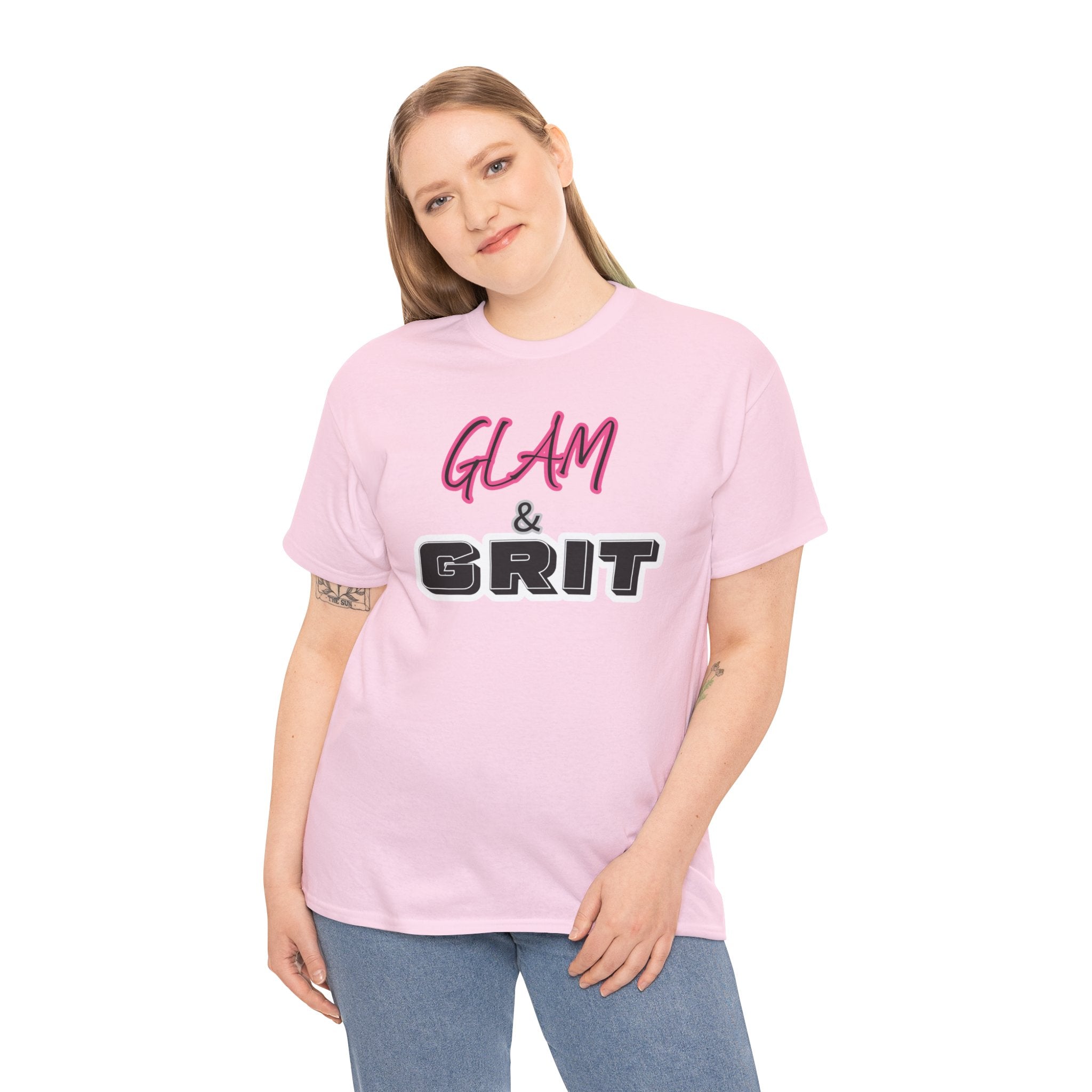 Glam & Grit Tee — Feminine Bold Graphic Shirt