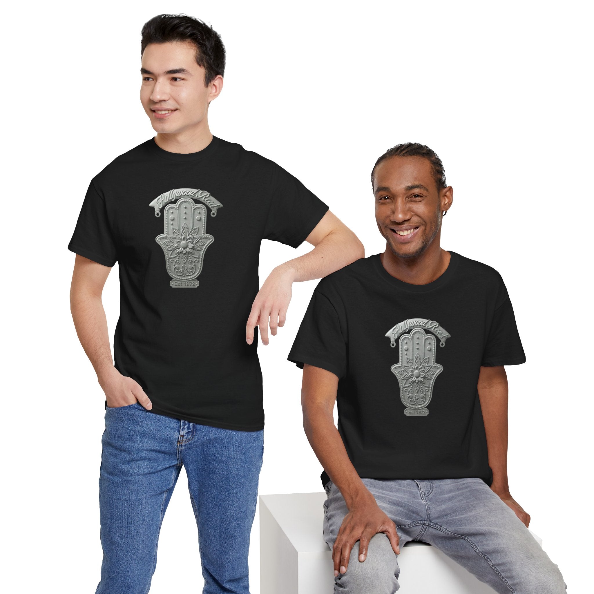 The Hollywood Reed Logo Hamsa Hand Tee — Protective Amulet Graphic T‑Shirt