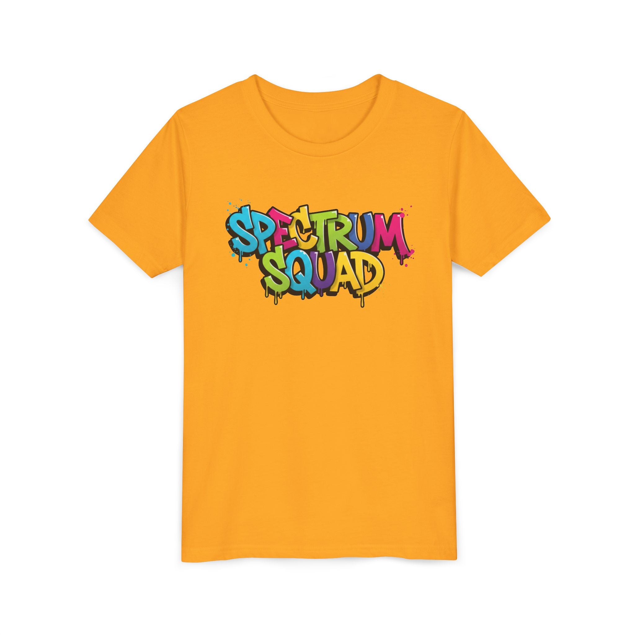 Youth Tee - "Spectrum Squad" Colorful Graffiti Kids T-Shirt