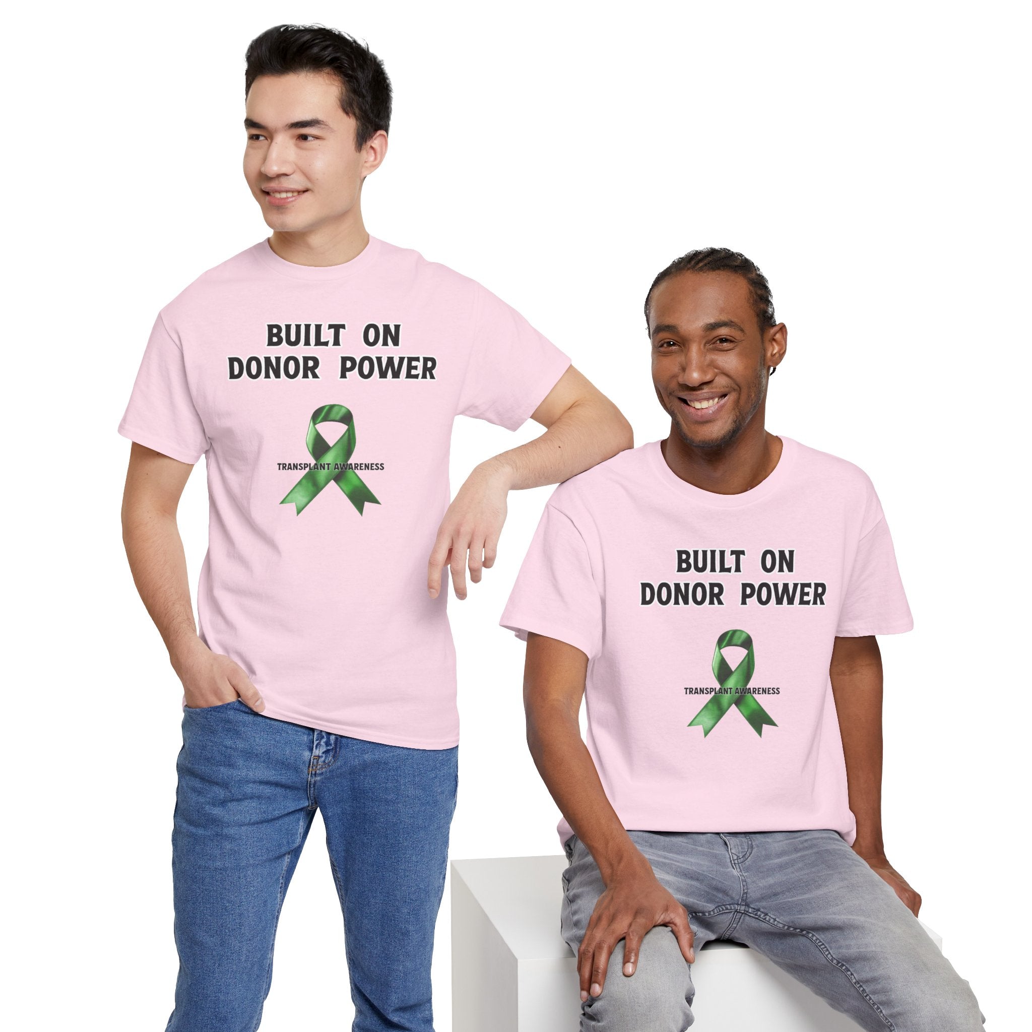 Built on Donor Power T-Shirt — Transplant Awareness Ribbon Tee