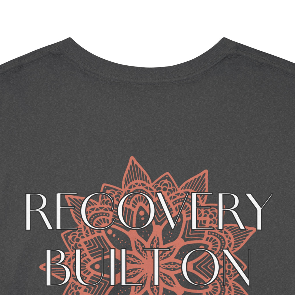 Recovery Built on Resilience Tee — Minimal Lotus Graphic Motivational T‑Shirt