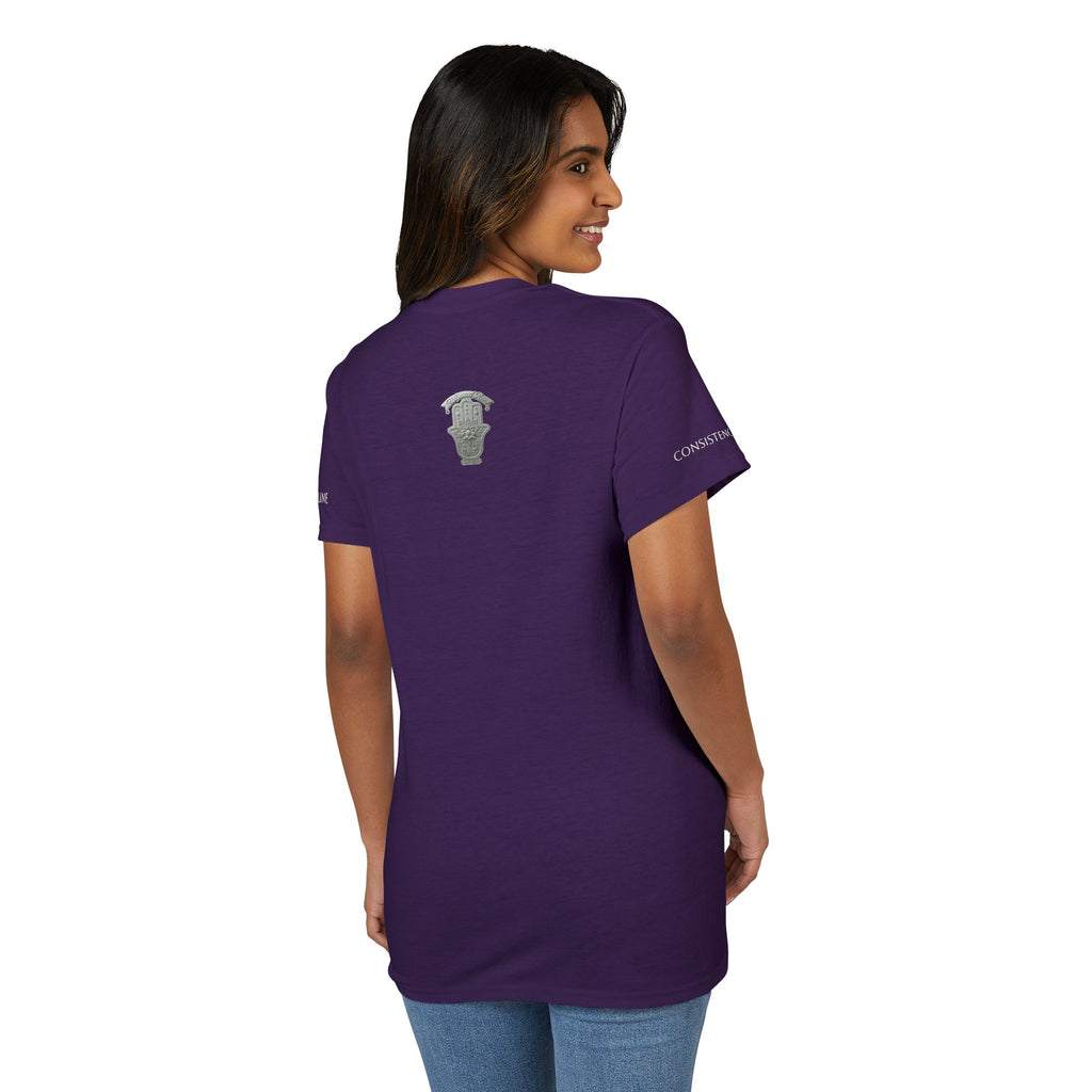LOCK THE FUCK IN Graphic T‑Shirt — Bold Pink Logo Circle Design
