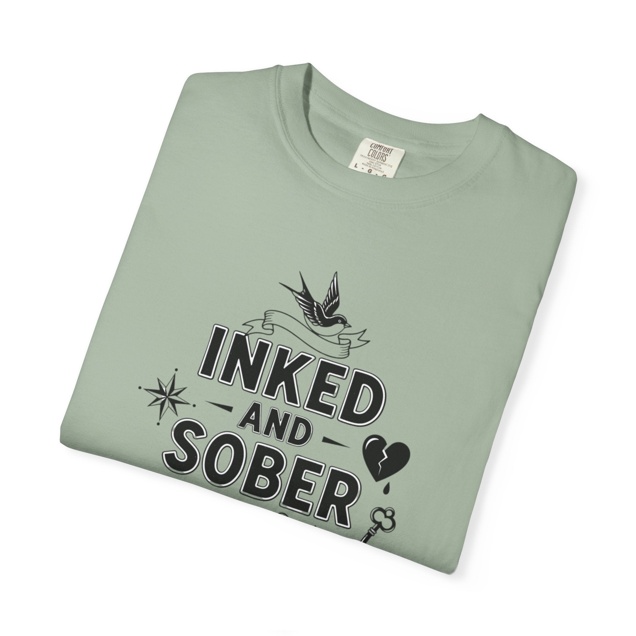 Inked and Sober T-Shirt — Tattoo Recovery Tee for Sobriety Support