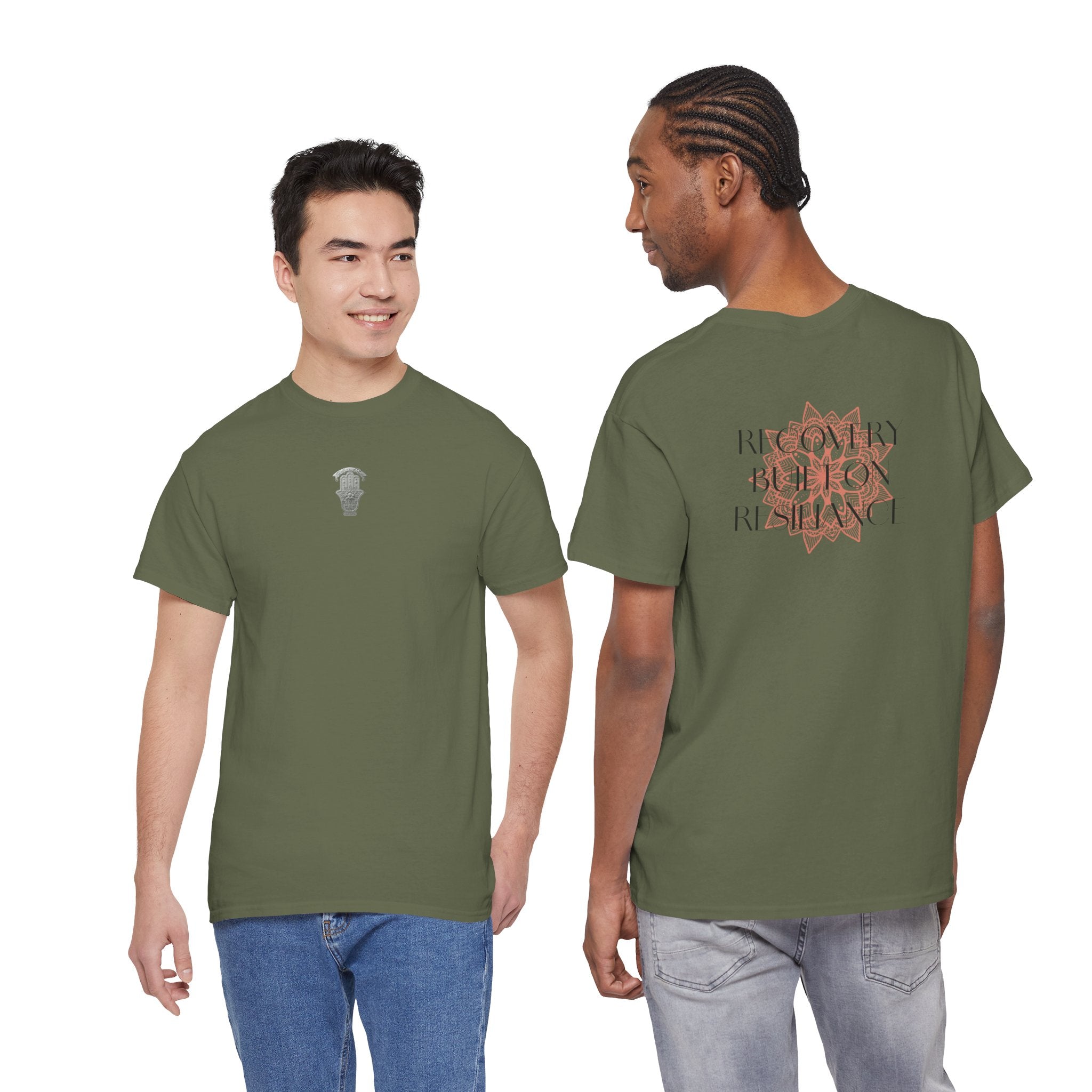 Recovery Built on Resilience Tee — Minimal Lotus Graphic Motivational T‑Shirt