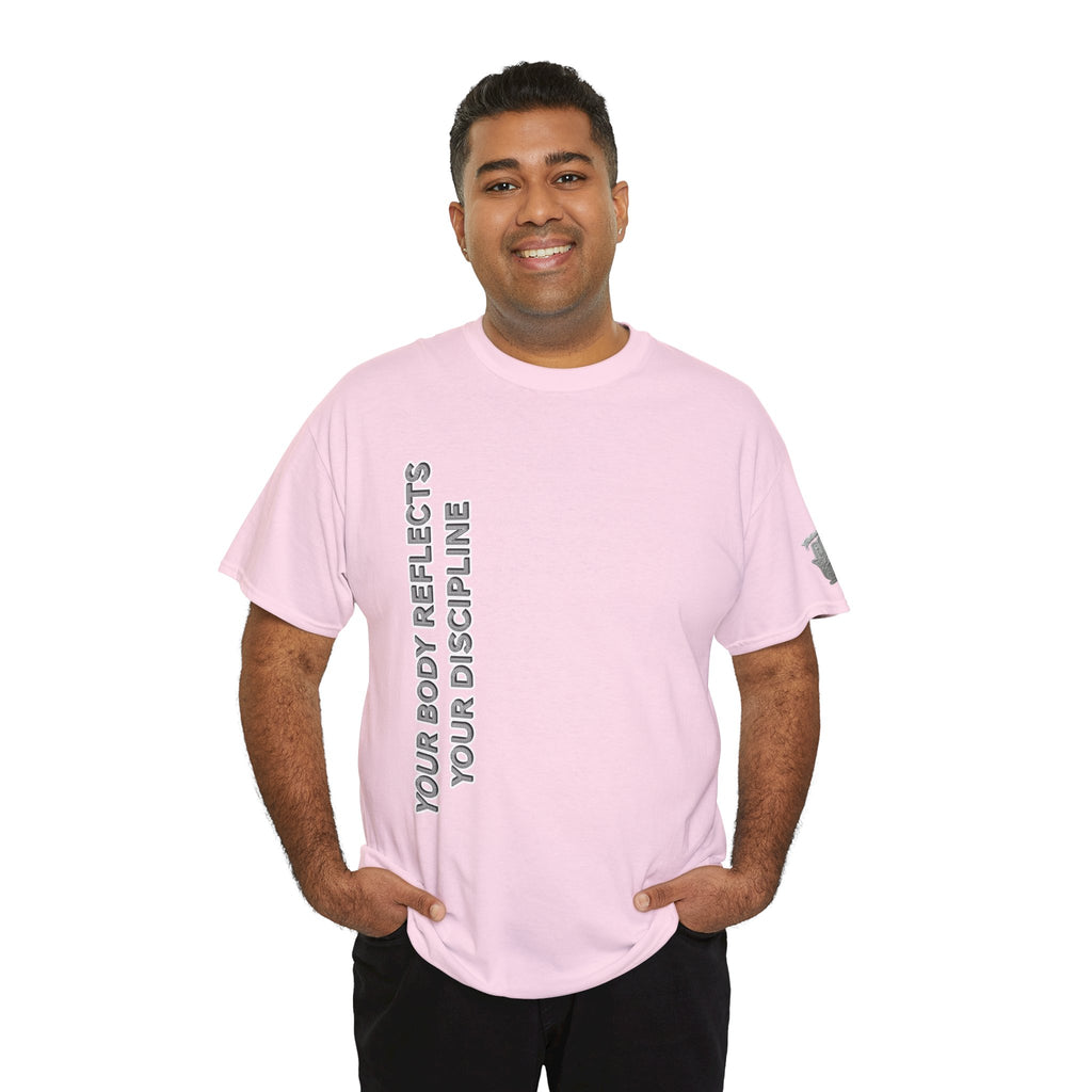 Motivational Fitness Tee — “Your Body Reflects Your Discipline” Training Shirt
