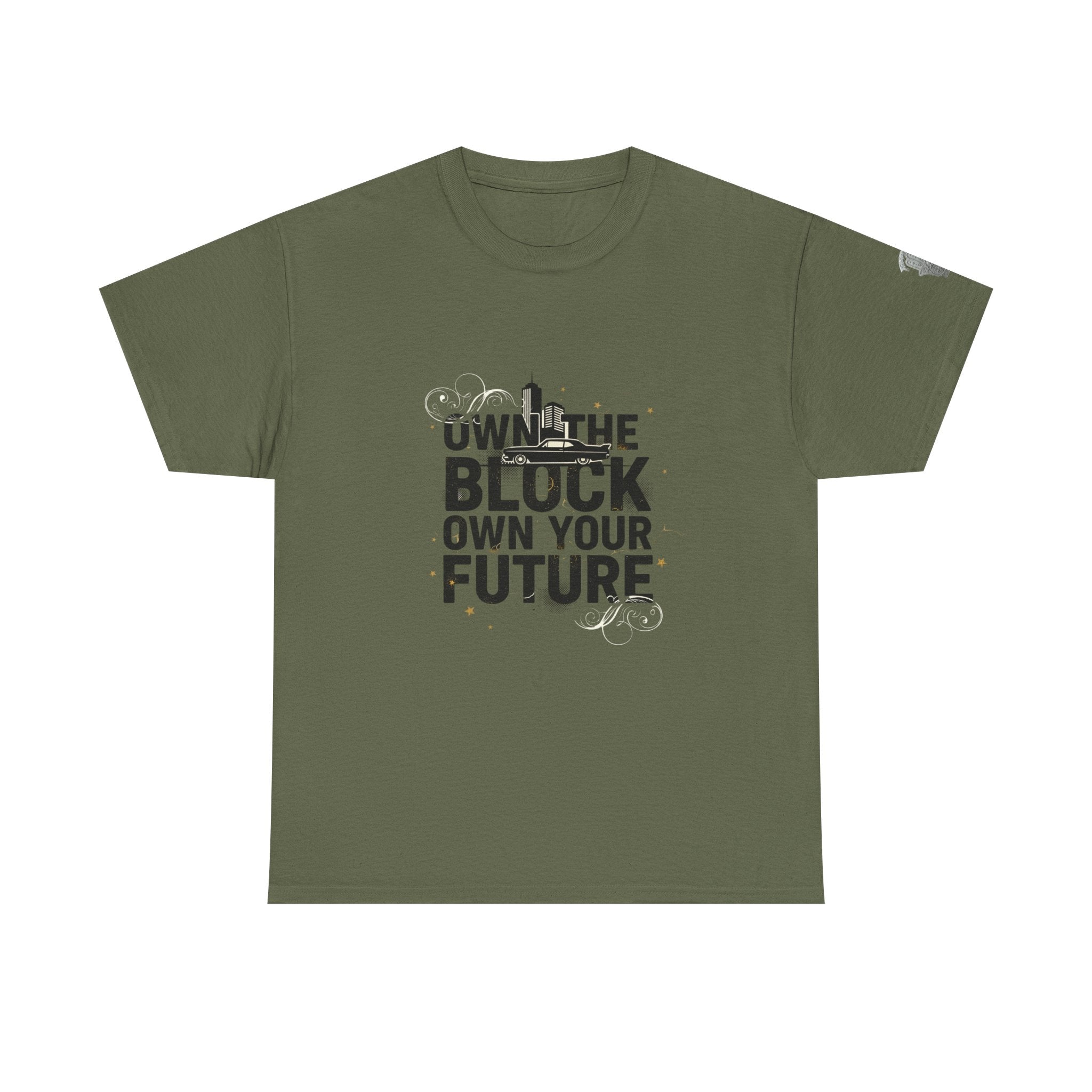 Motivational Tee — “Own the Block, Own Your Future” Graphic T-Shirt