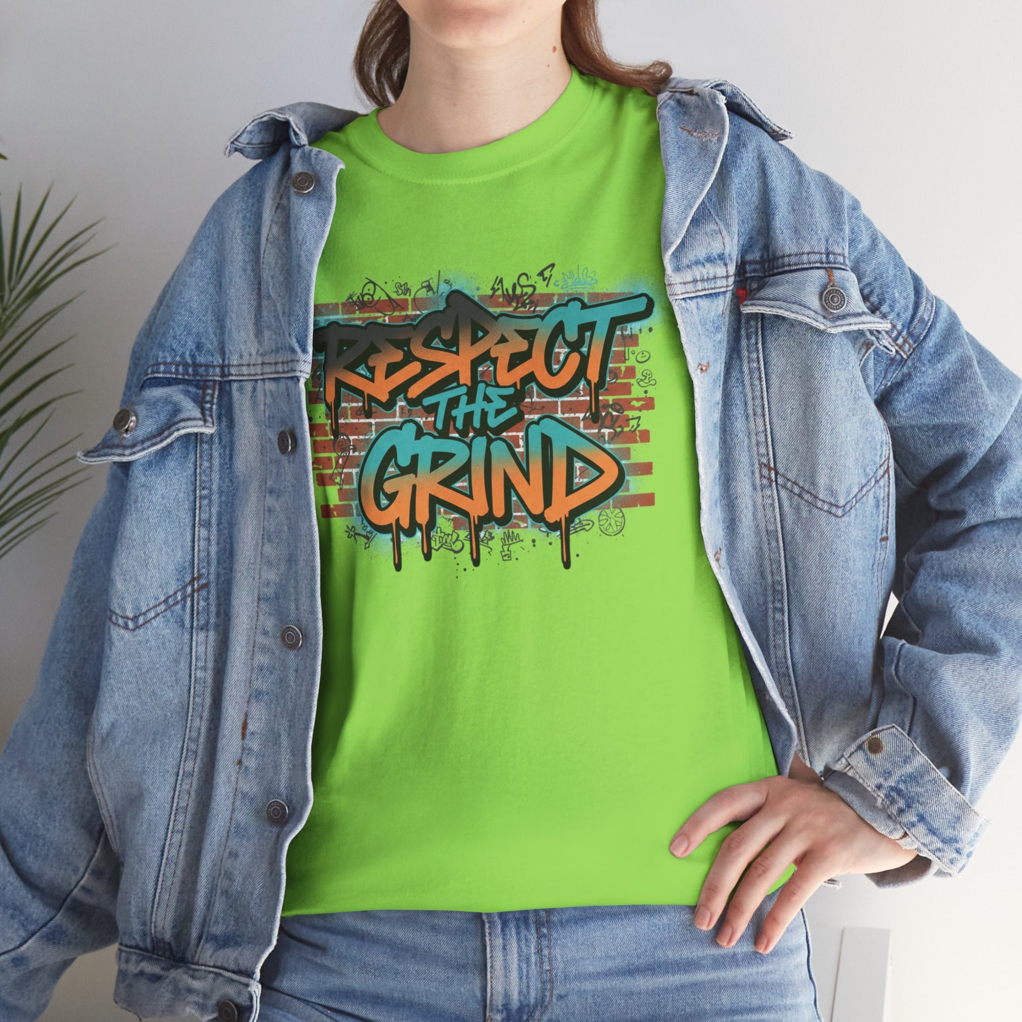 Respect the Grind Graffiti Tee — Urban Motivational Streetwear T‑Shirt