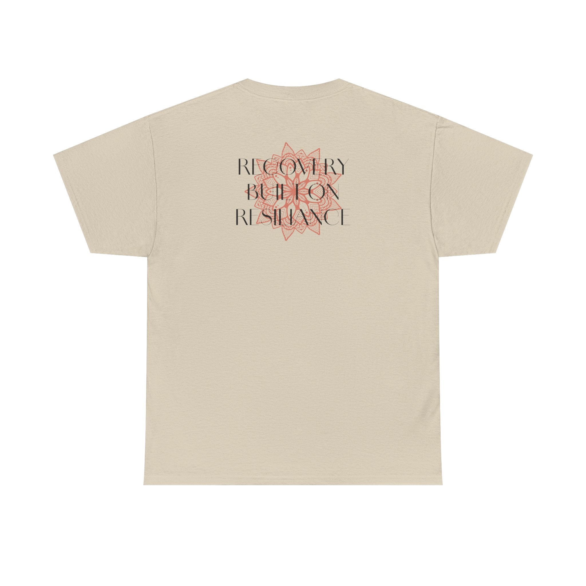 Recovery Built on Resilience Tee — Minimal Lotus Graphic Motivational T‑Shirt