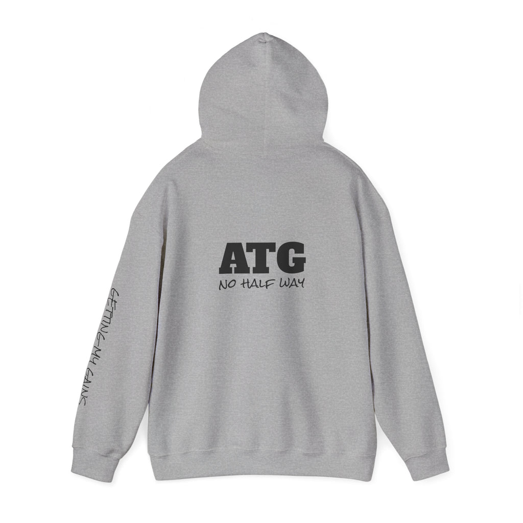 ATG "No Half Way" Hoodie — Motivational Gym Pullover