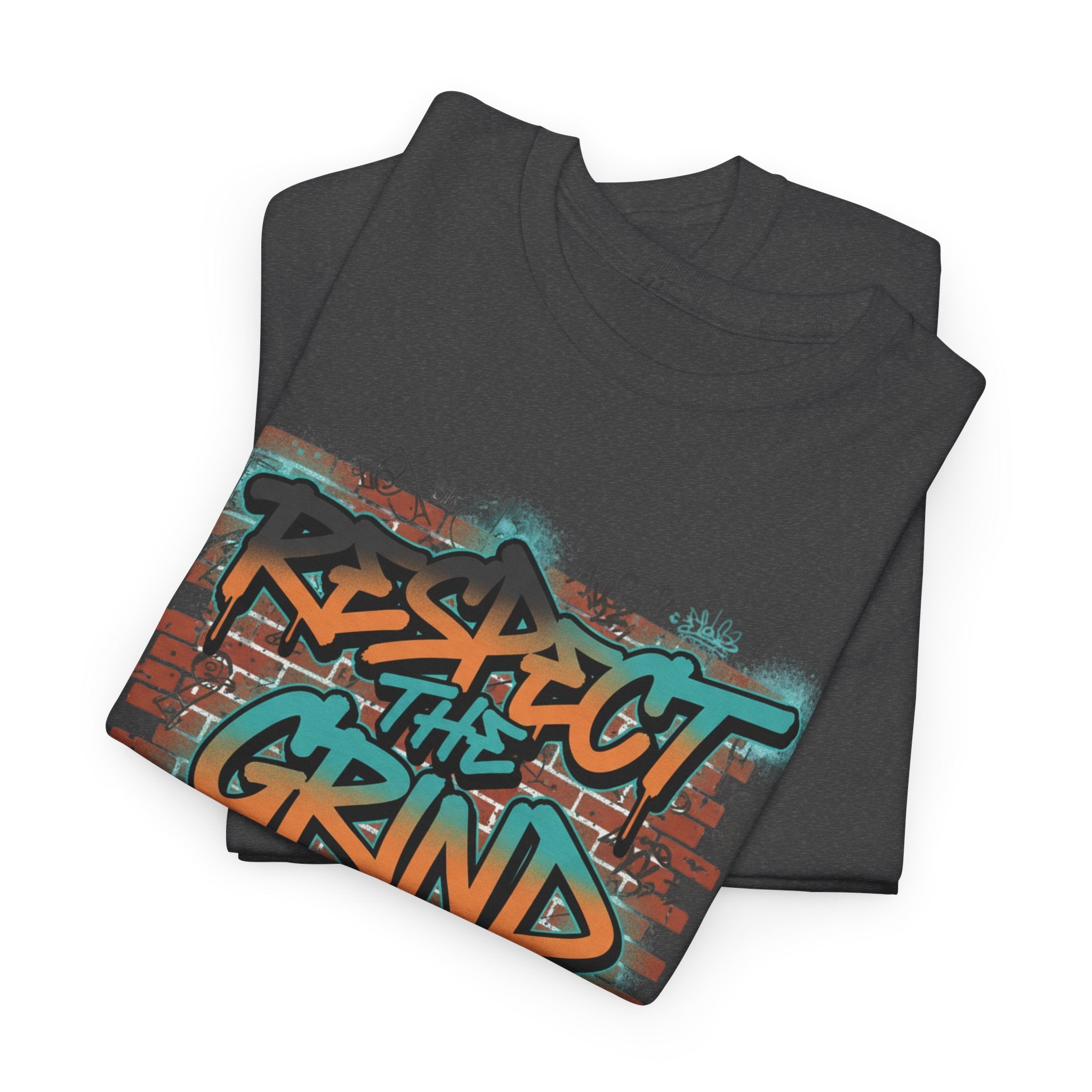 Respect the Grind Graffiti Tee — Urban Motivational Streetwear T‑Shirt