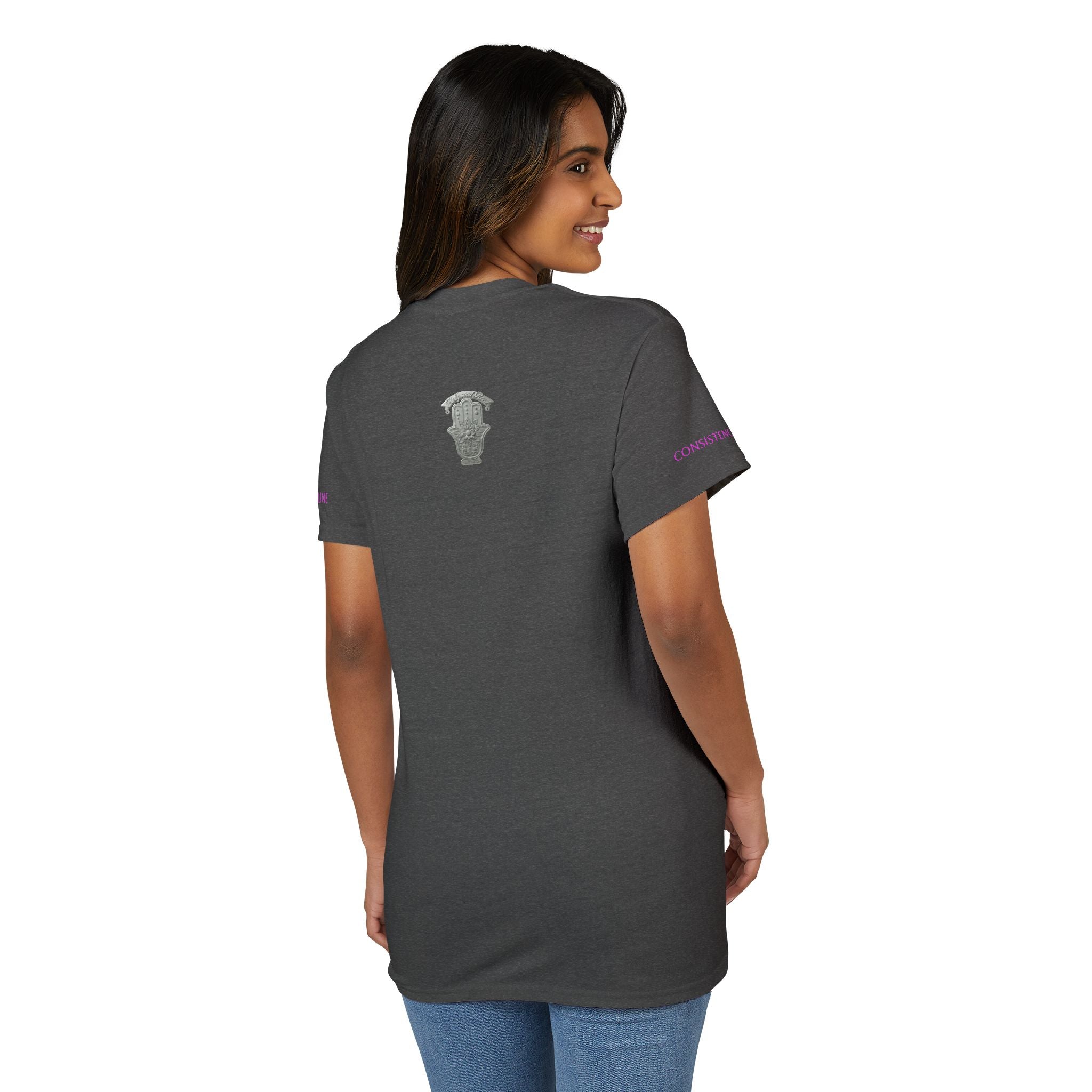 LOCK THE FUCK IN Graphic T‑Shirt — Bold Pink Logo Circle Design