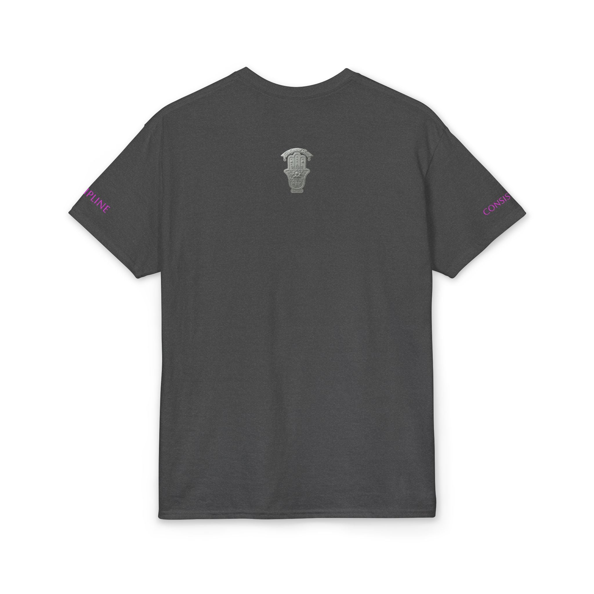 LOCK THE FUCK IN Graphic T‑Shirt — Bold Pink Logo Circle Design