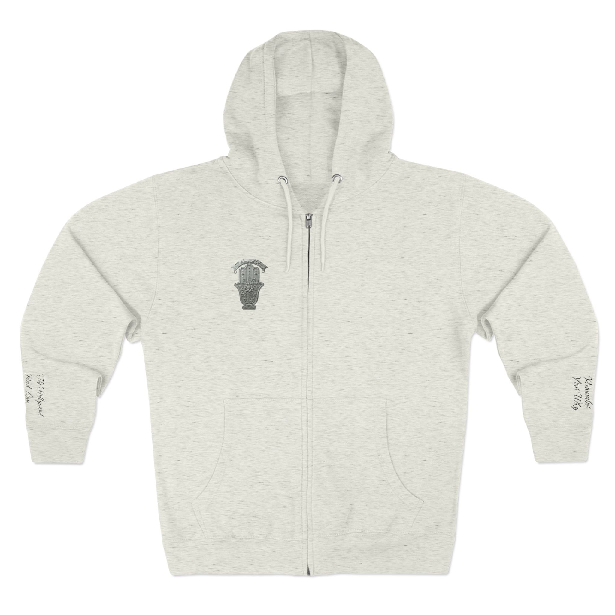 Renewed Ambition Zip Hoodie — Inspirational Script Back Design