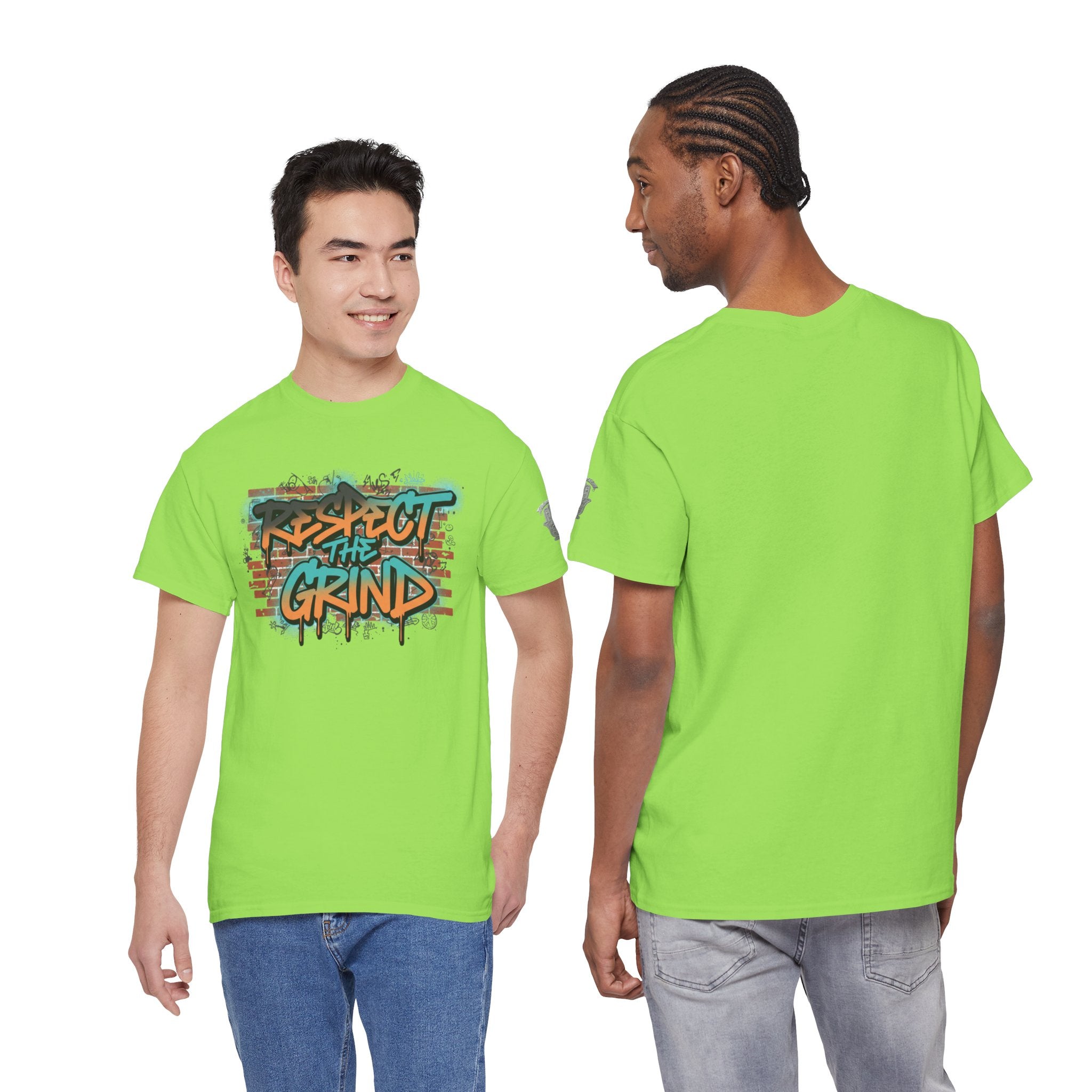 Respect the Grind Graffiti Tee — Urban Motivational Streetwear T‑Shirt