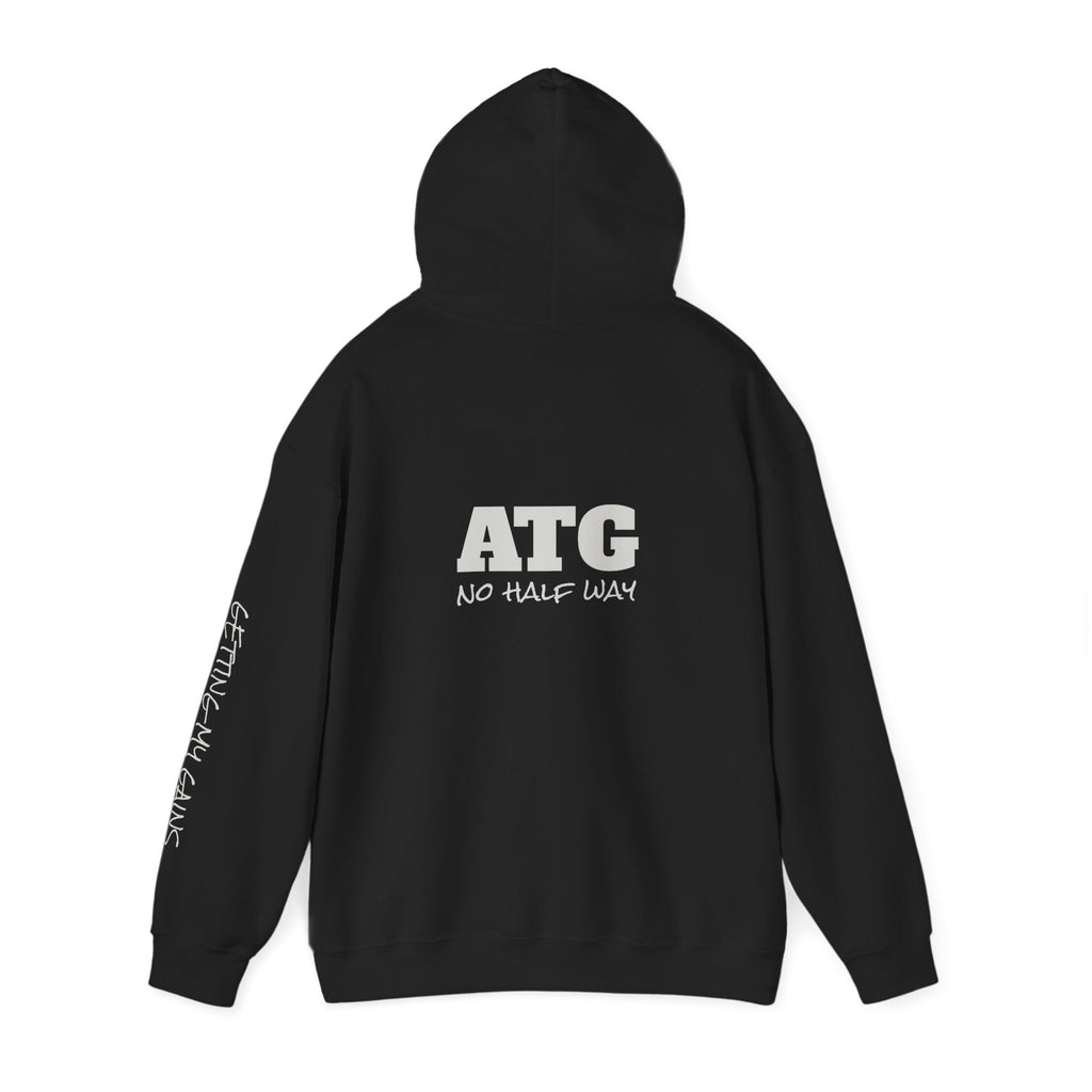 ATG "No Half Way" Hoodie — Motivational Gym Pullover