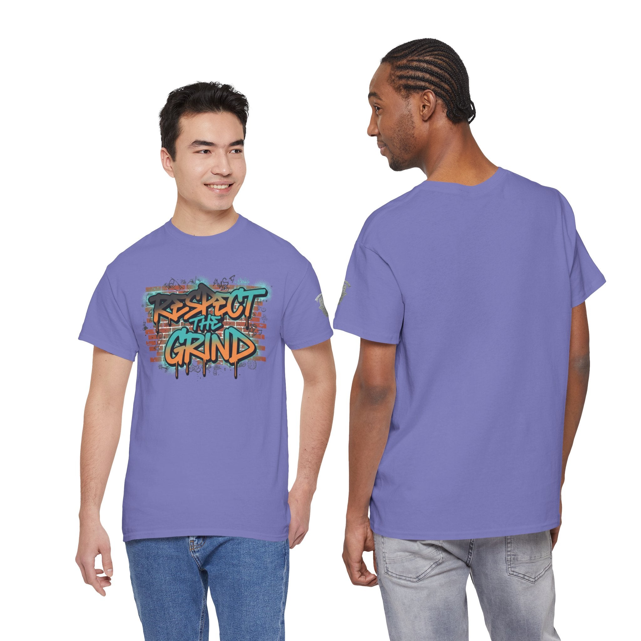 Respect the Grind Graffiti Tee — Urban Motivational Streetwear T‑Shirt