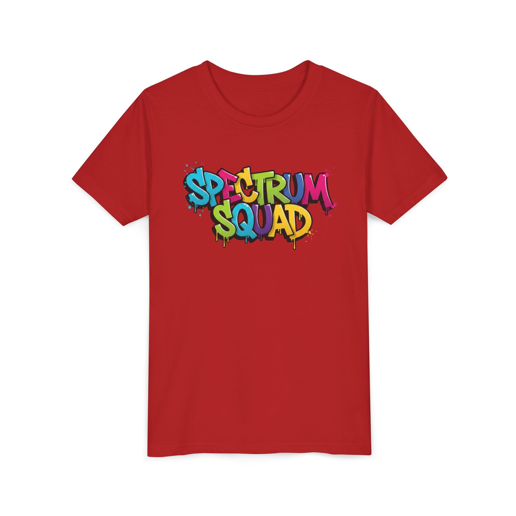 Youth Tee - "Spectrum Squad" Colorful Graffiti Kids T-Shirt
