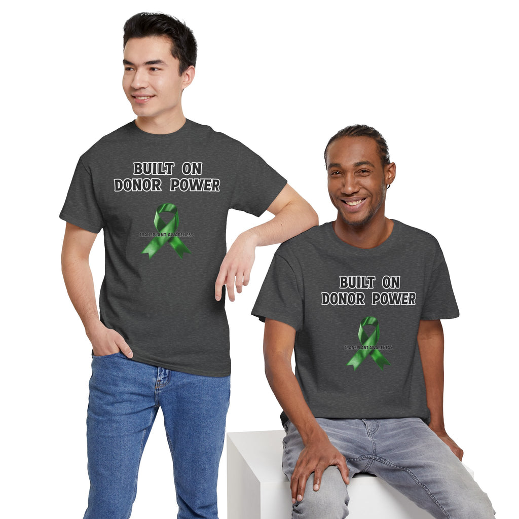 Built on Donor Power T-Shirt — Transplant Awareness Ribbon Tee