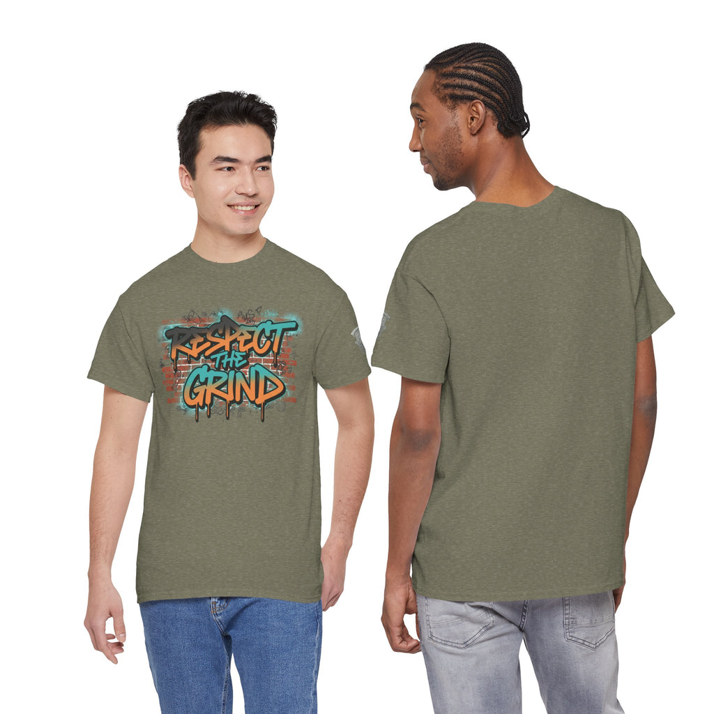 Respect the Grind Graffiti Tee — Urban Motivational Streetwear T‑Shirt