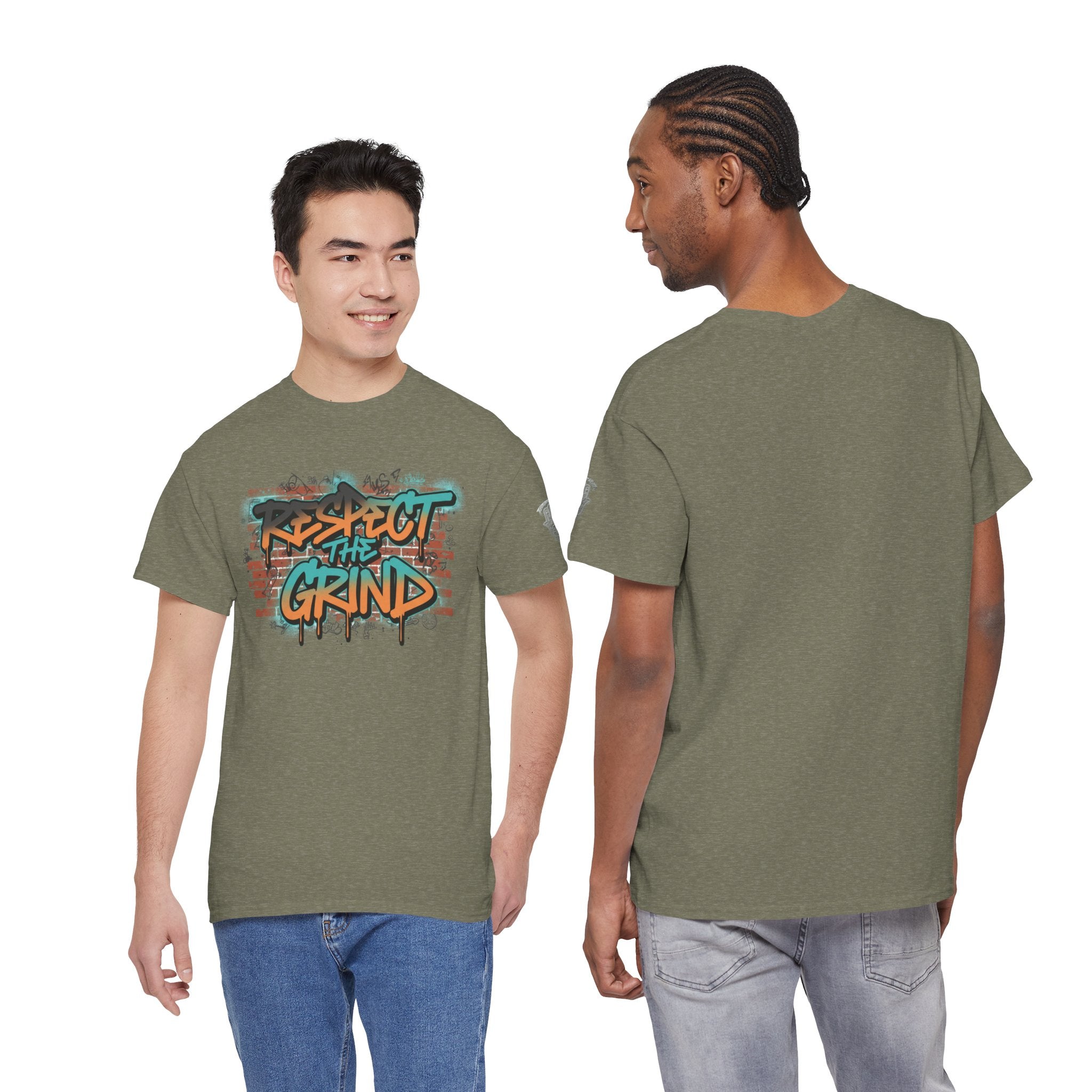 Respect the Grind Graffiti Tee — Urban Motivational Streetwear T‑Shirt