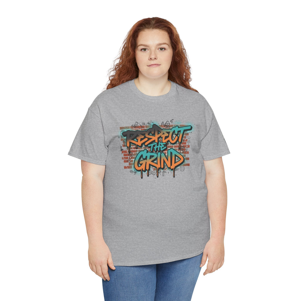 Respect the Grind Graffiti Tee — Urban Motivational Streetwear T‑Shirt