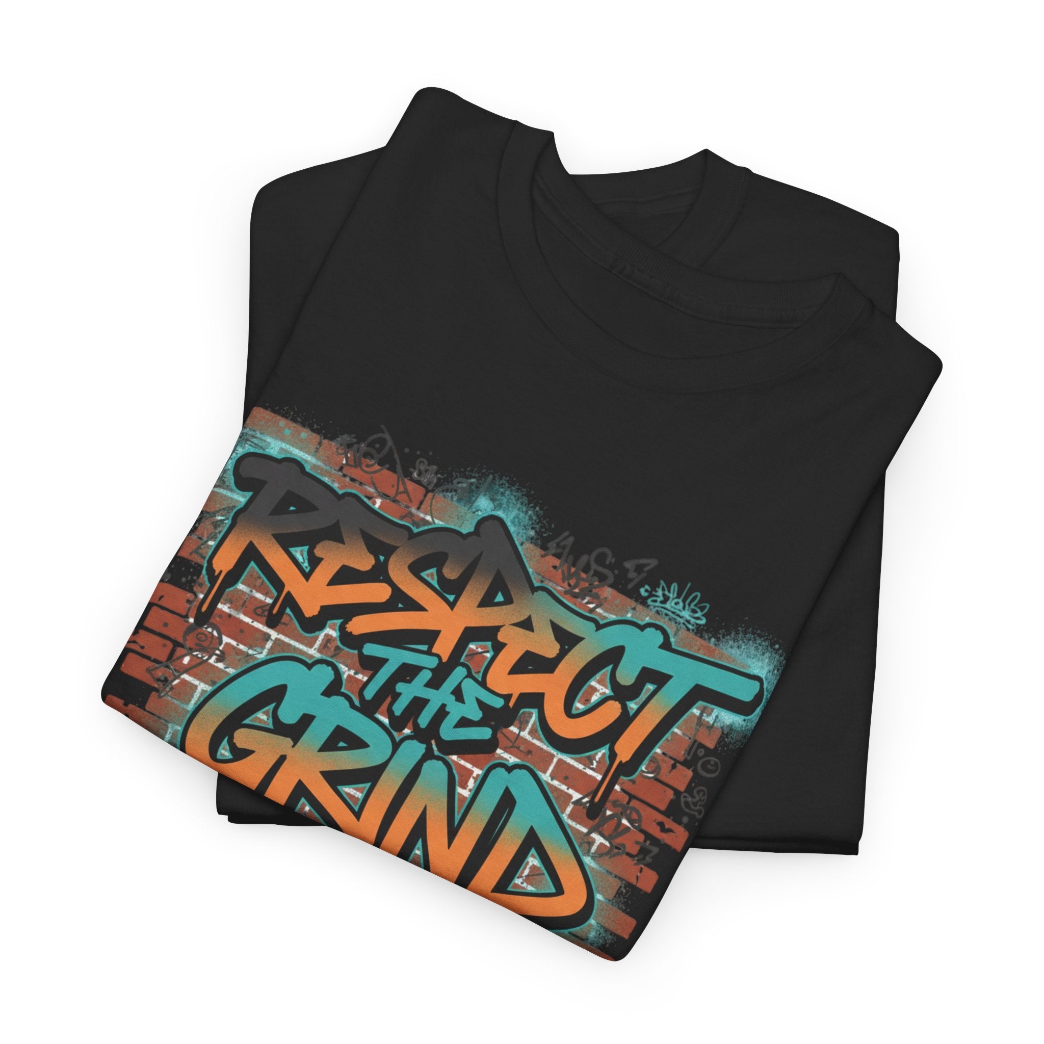 Respect the Grind Graffiti Tee — Urban Motivational Streetwear T‑Shirt