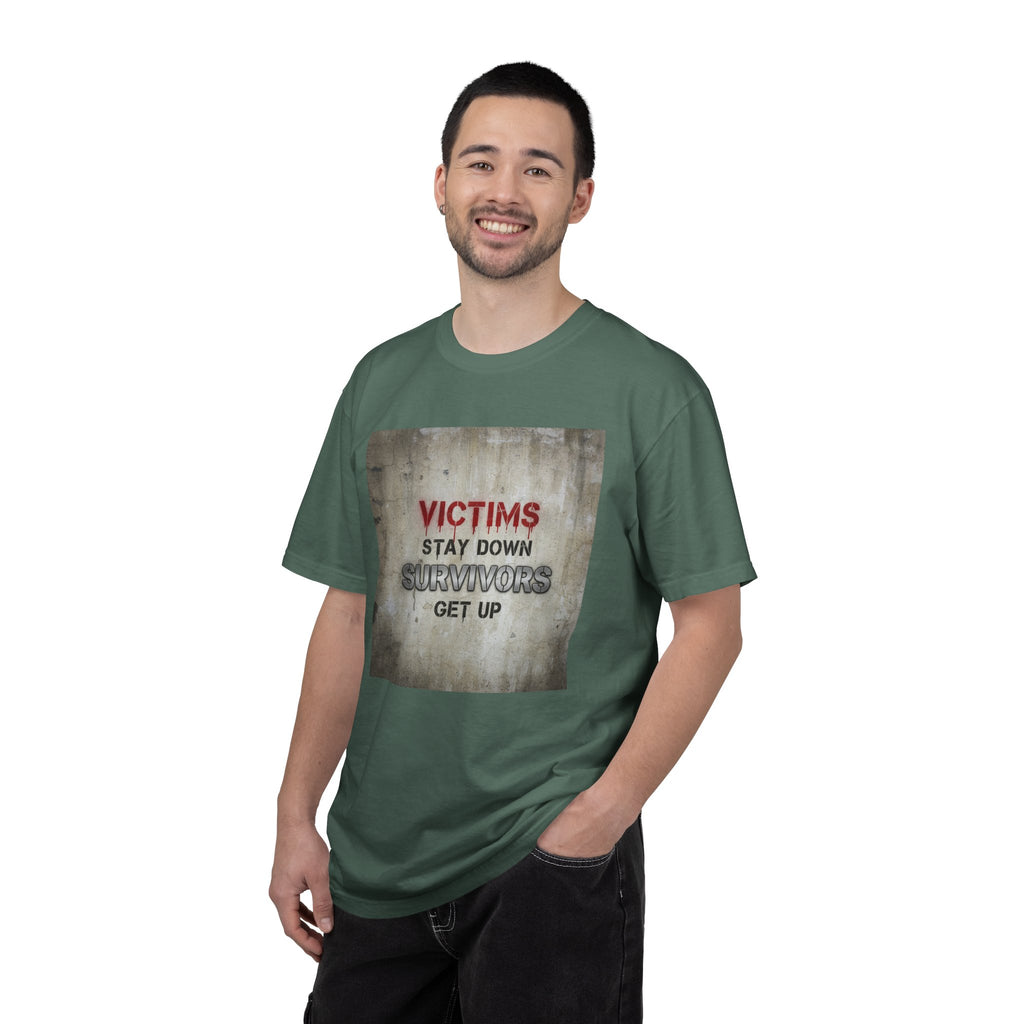 Survivors Get Up T-Shirt — Inspirational Victim to Survivor Empowerment Tee