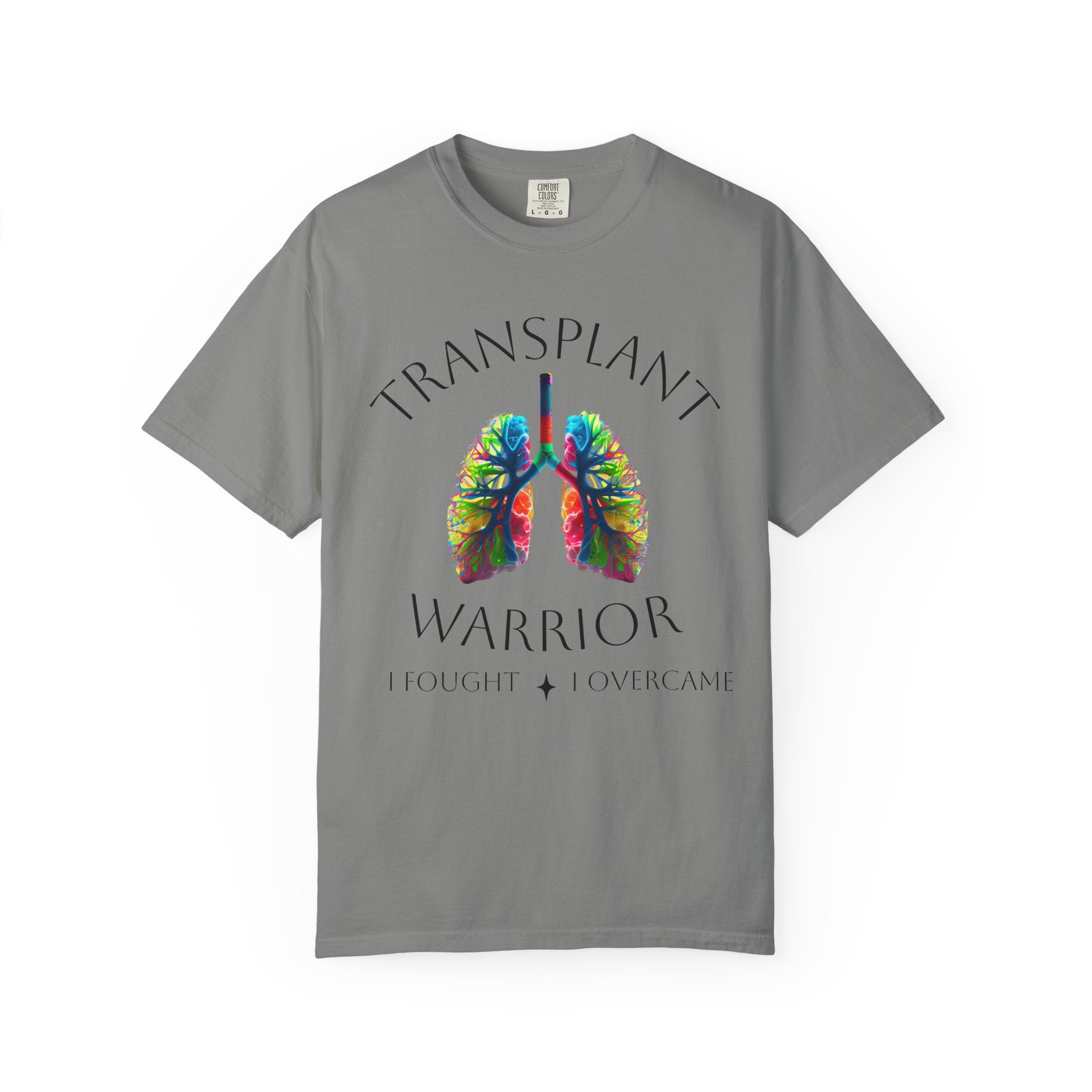 Transplant Warrior T-Shirt — Colorful Lungs Organ Donation Awareness Tee