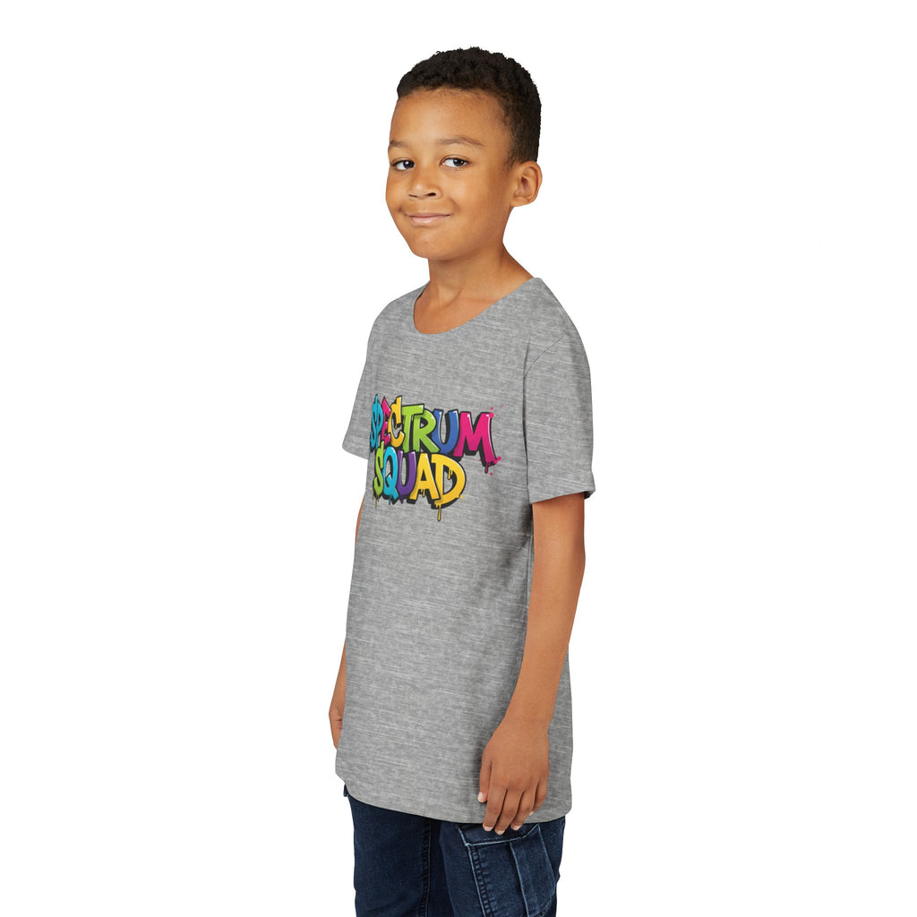 Youth Tee - "Spectrum Squad" Colorful Graffiti Kids T-Shirt