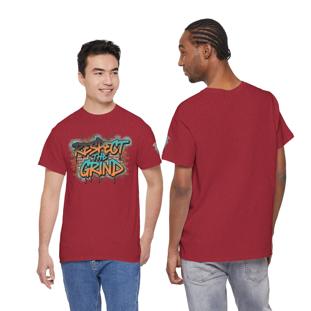 Respect the Grind Graffiti Tee — Urban Motivational Streetwear T‑Shirt