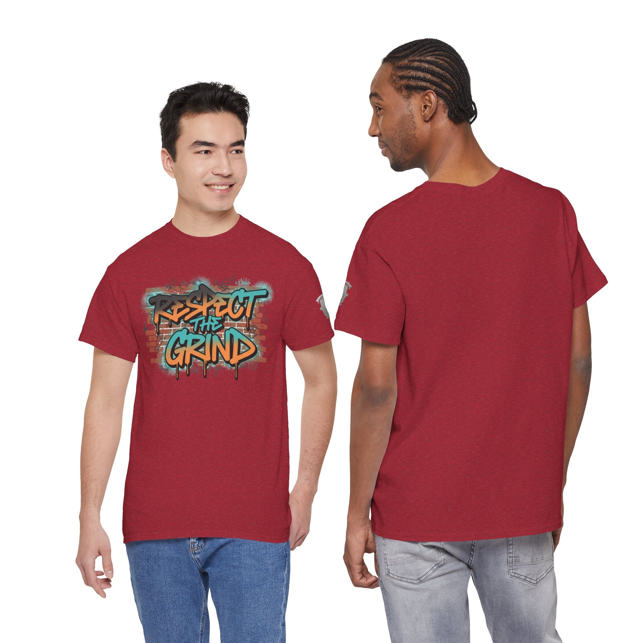 Respect the Grind Graffiti Tee — Urban Motivational Streetwear T‑Shirt