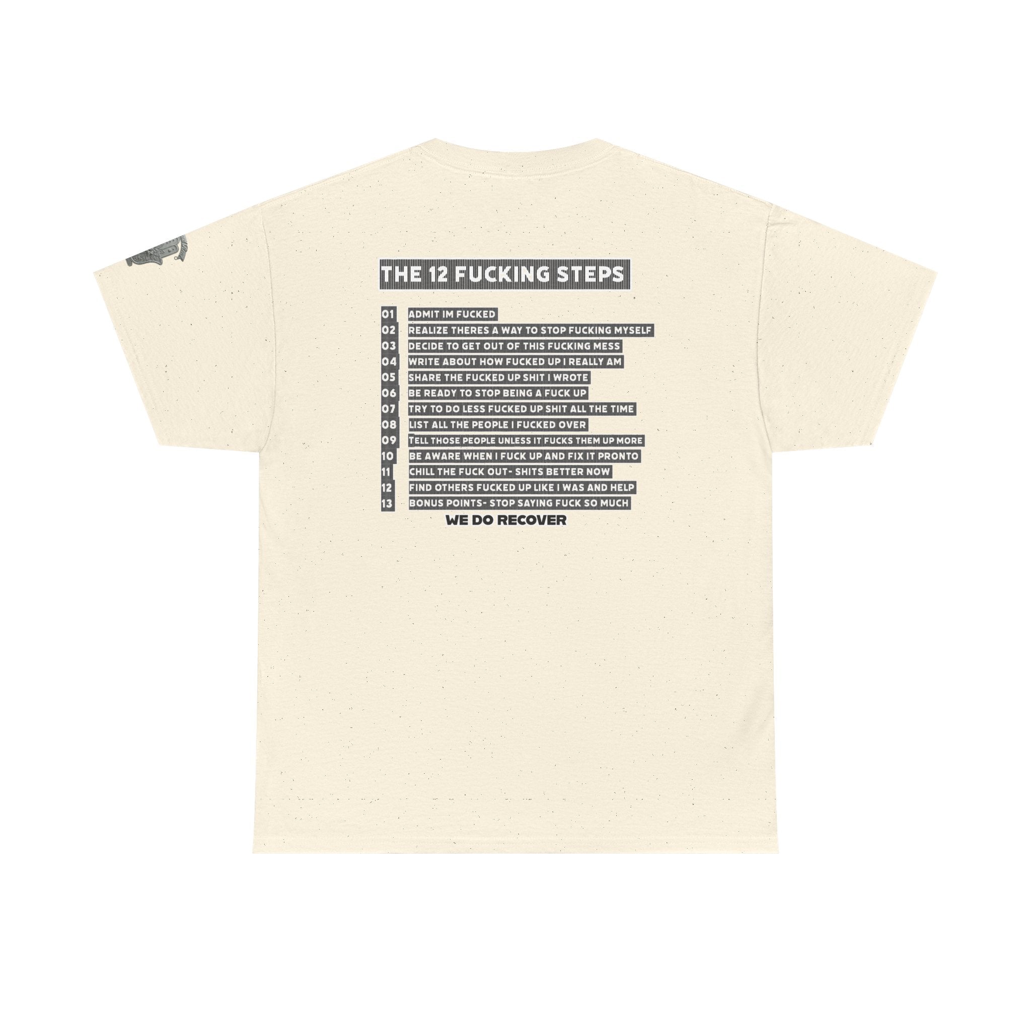 "Clean AF" 12 Steps Recovery Tee (The 12 Fucking Steps)