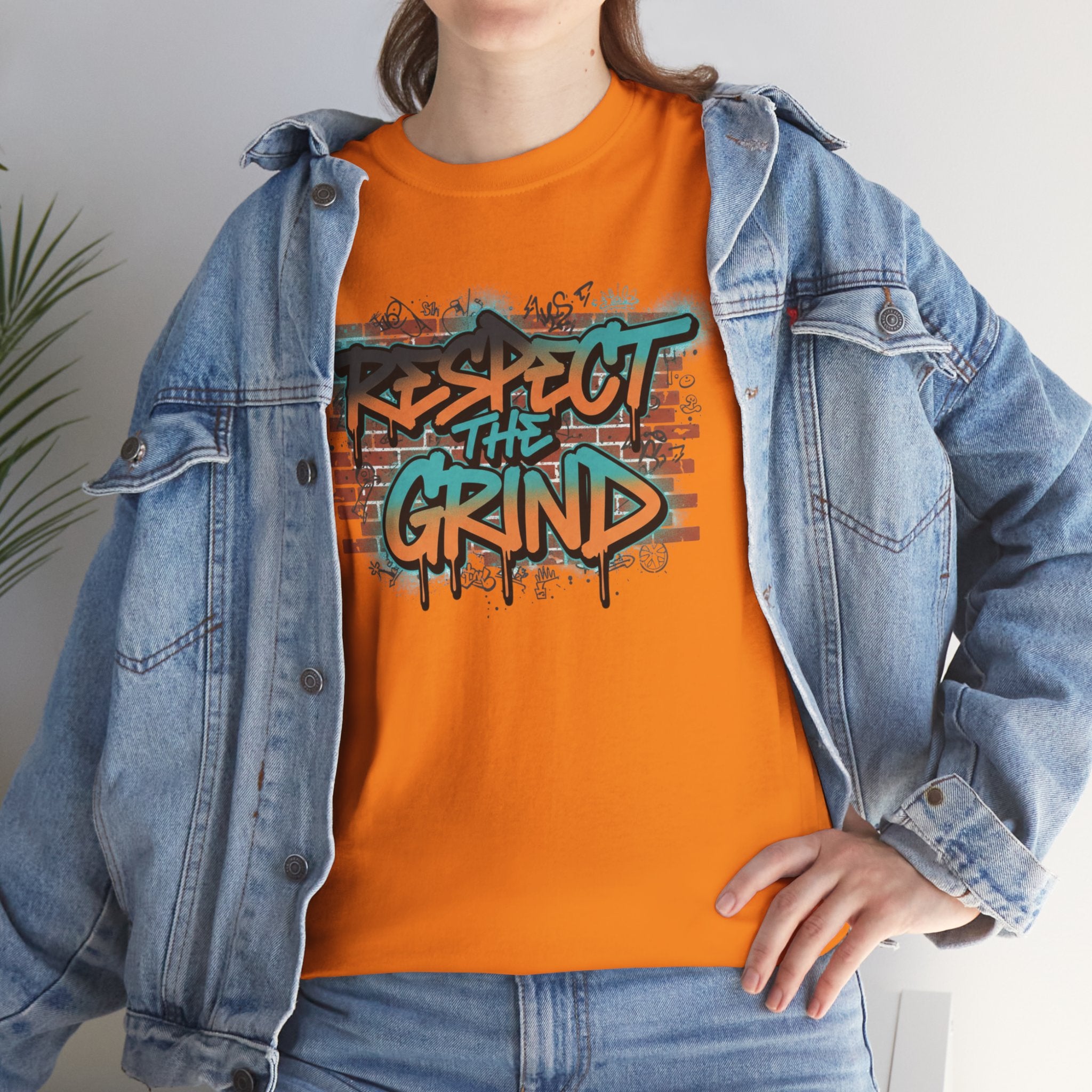 Respect the Grind Graffiti Tee — Urban Motivational Streetwear T‑Shirt