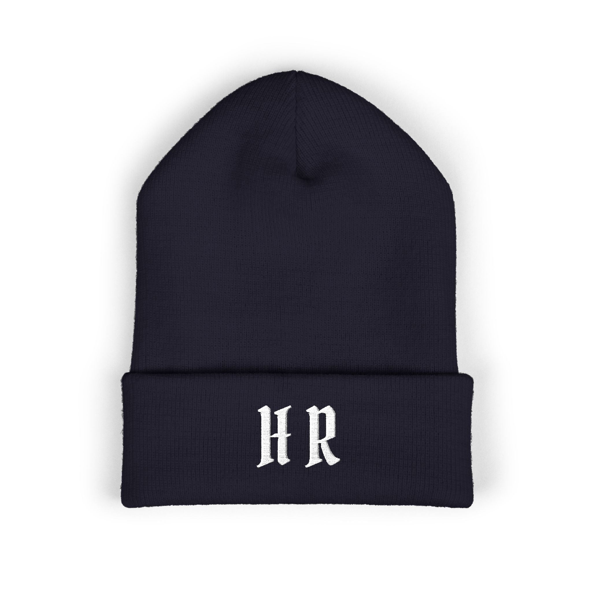 Hollywood Reed "HR" Beenie Embroidered Monogram HR Winter Hat