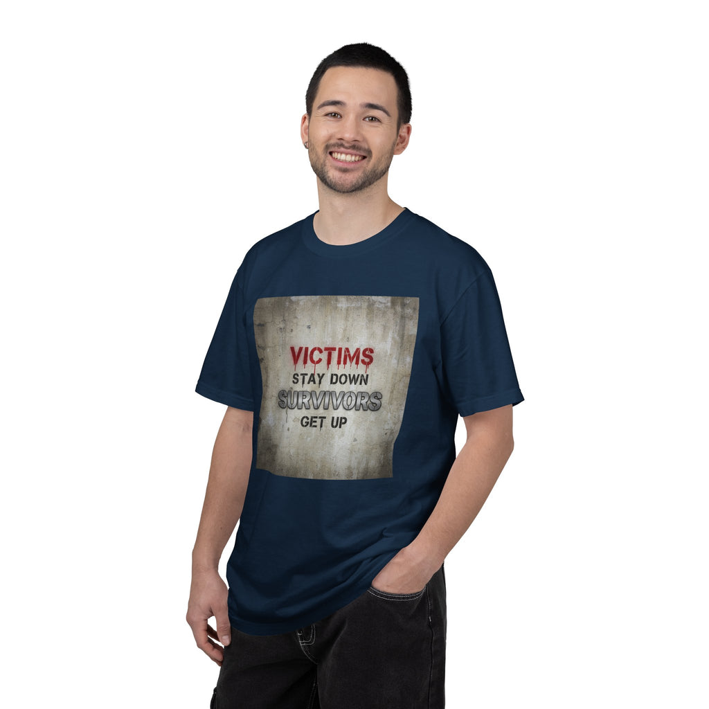 Survivors Get Up T-Shirt — Inspirational Victim to Survivor Empowerment Tee