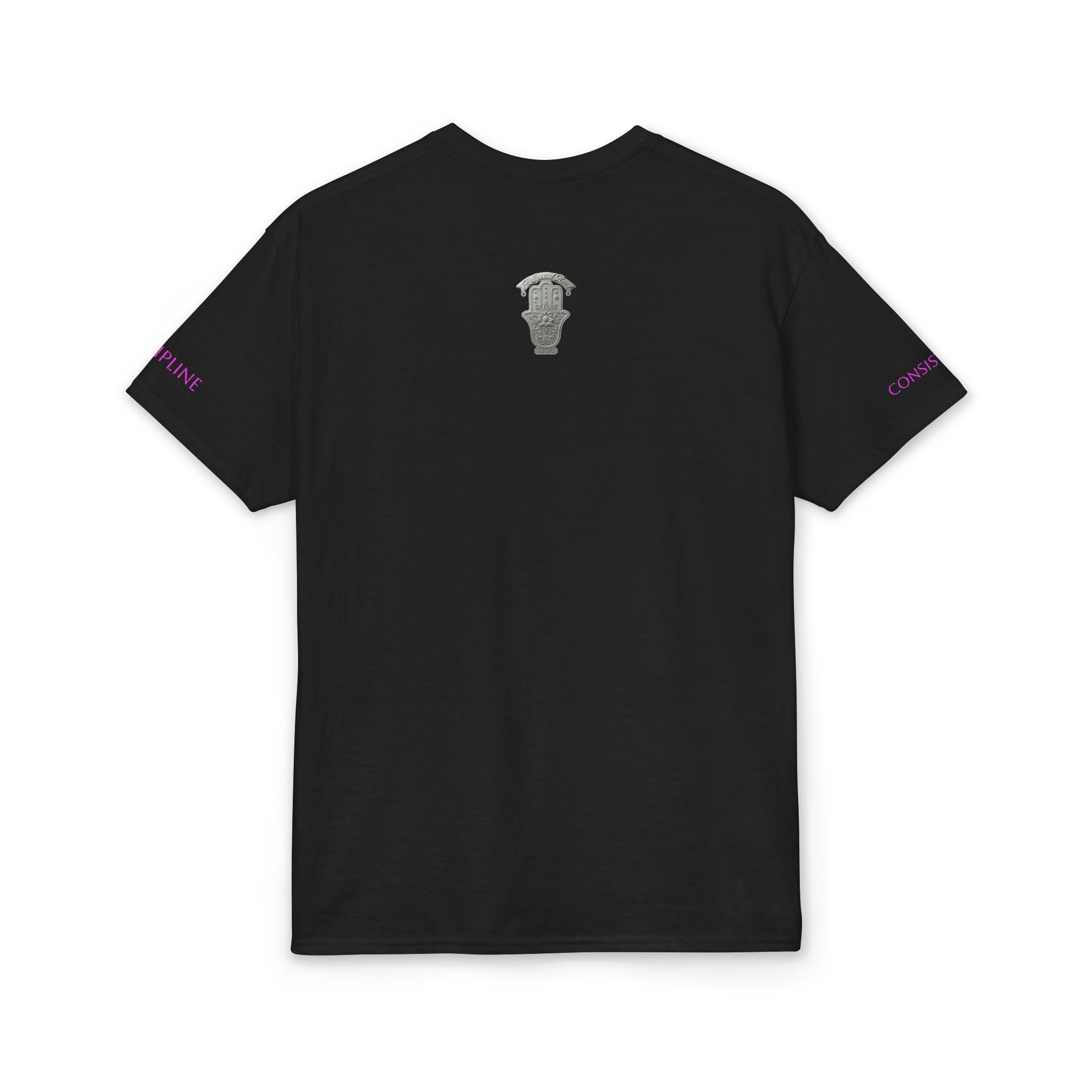 LOCK THE FUCK IN Graphic T‑Shirt — Bold Pink Logo Circle Design