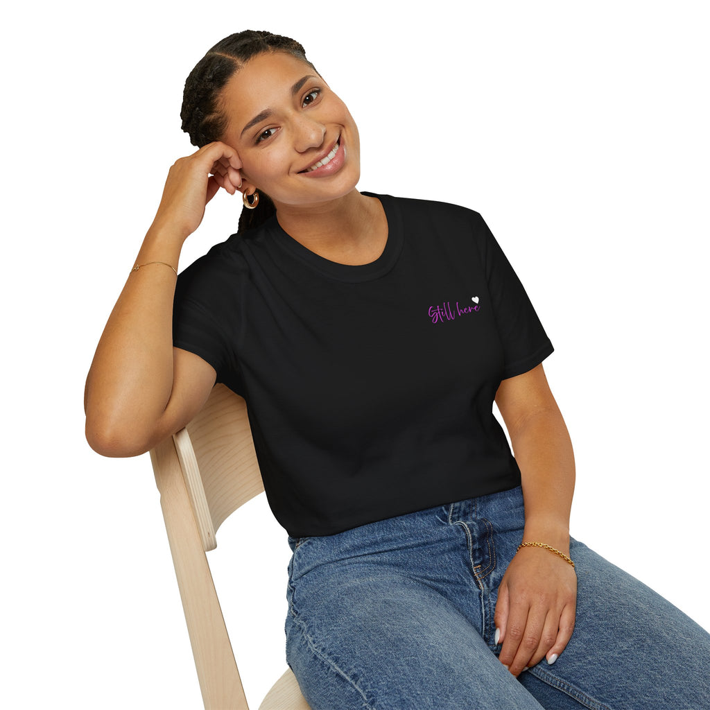 Still Here Tee - Inspiration Recovery T Shirt from Recovery Cartel