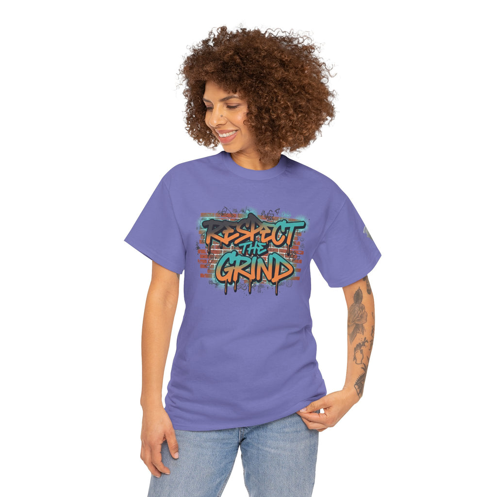 Respect the Grind Graffiti Tee — Urban Motivational Streetwear T‑Shirt