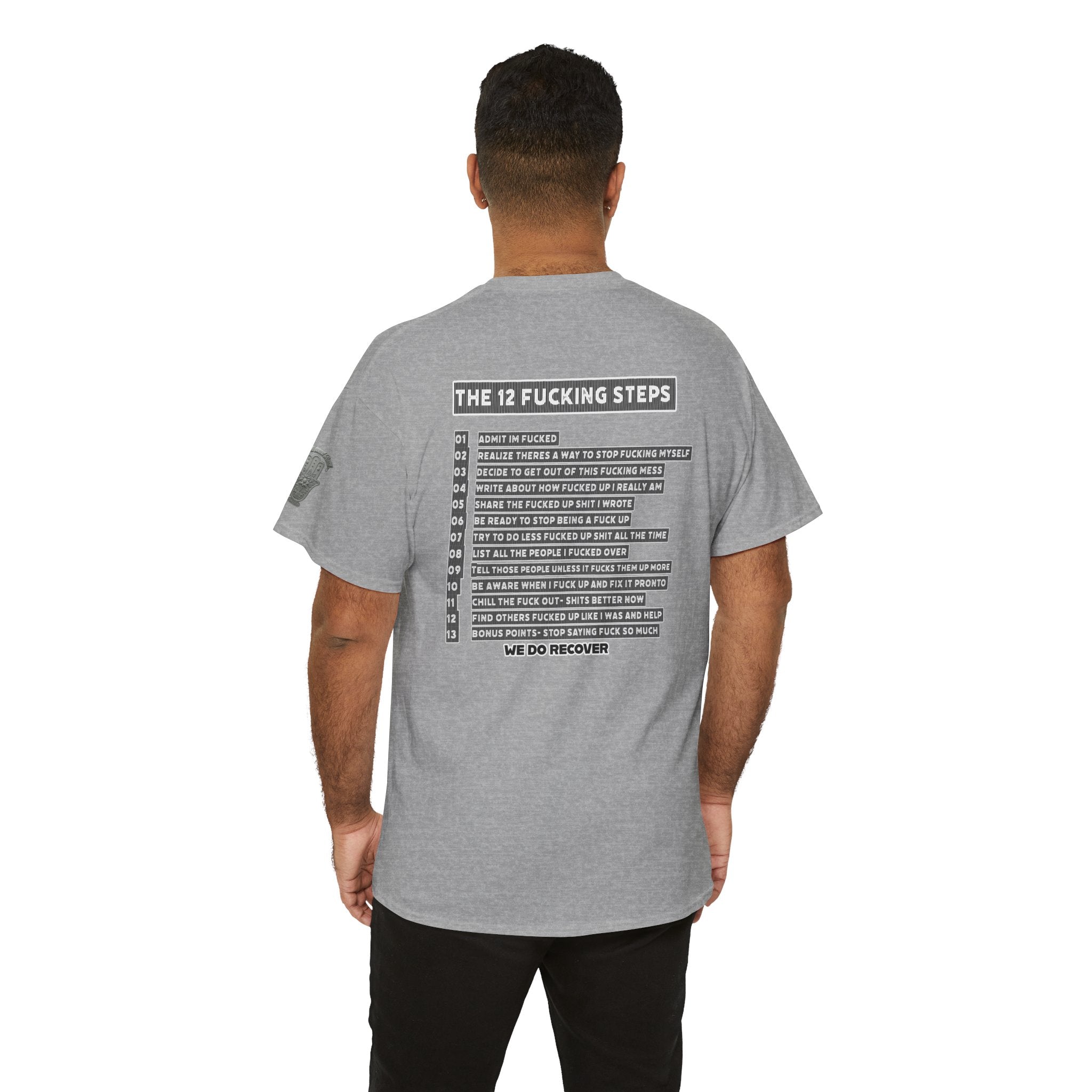 "Clean AF" 12 Steps Recovery Tee (The 12 Fucking Steps)