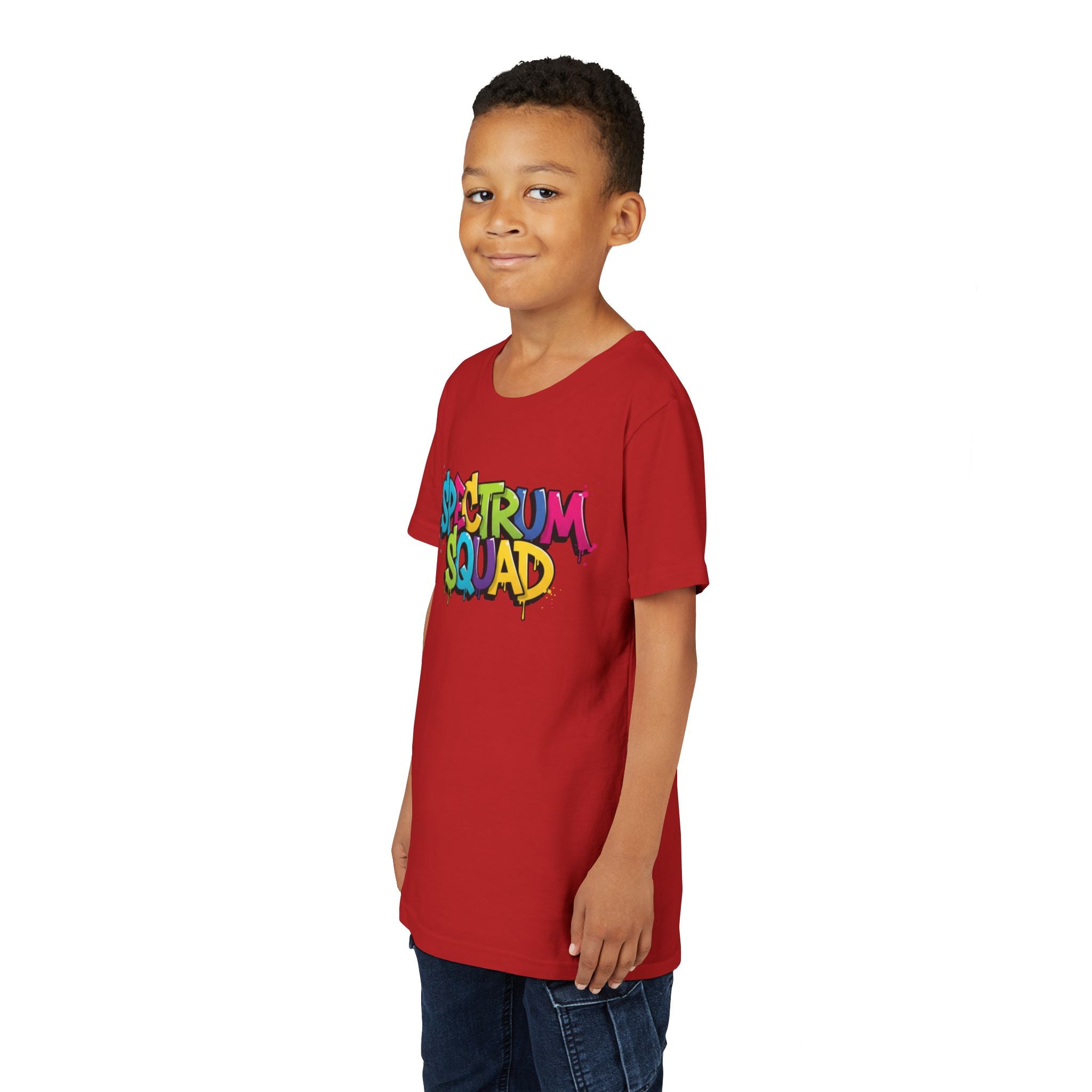 Youth Tee - "Spectrum Squad" Colorful Graffiti Kids T-Shirt