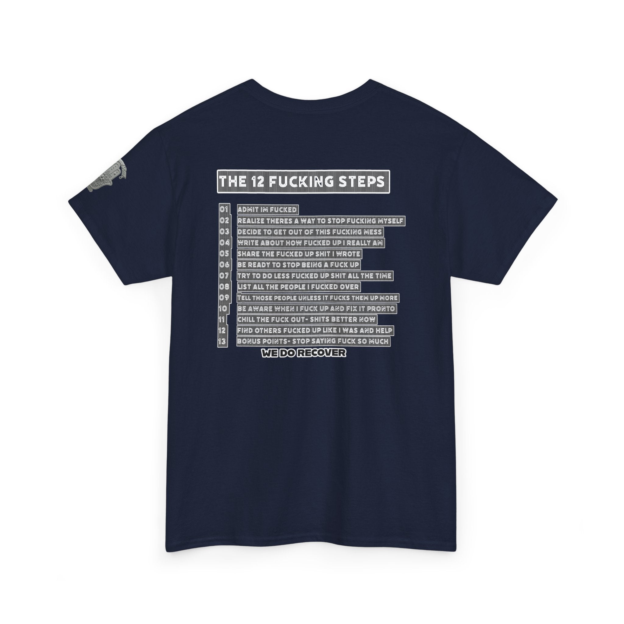 "Clean AF" 12 Steps Recovery Tee (The 12 Fucking Steps)