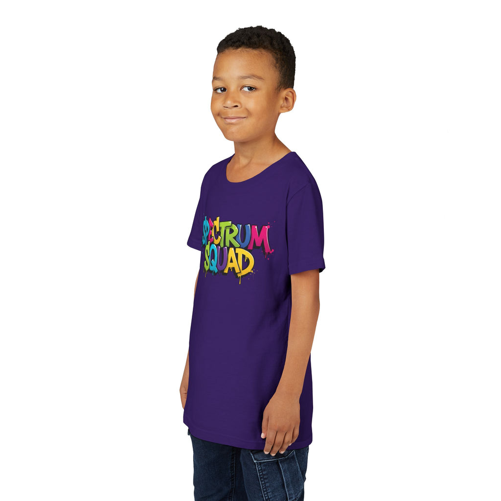 Youth Tee - "Spectrum Squad" Colorful Graffiti Kids T-Shirt