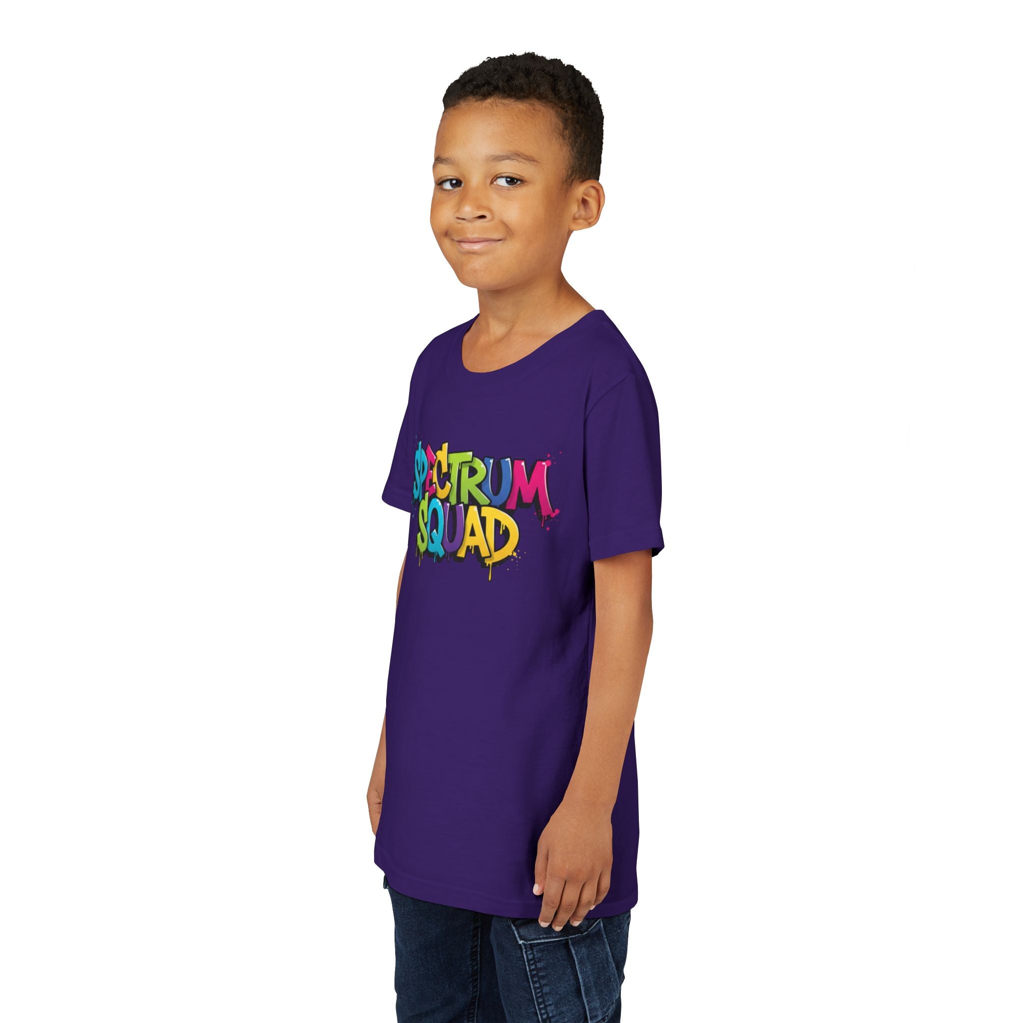 Youth Tee - "Spectrum Squad" Colorful Graffiti Kids T-Shirt