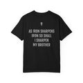 Proverbs 27:17 T-Shirt — "As Iron Sharpens Iron" Christian Faith Tee