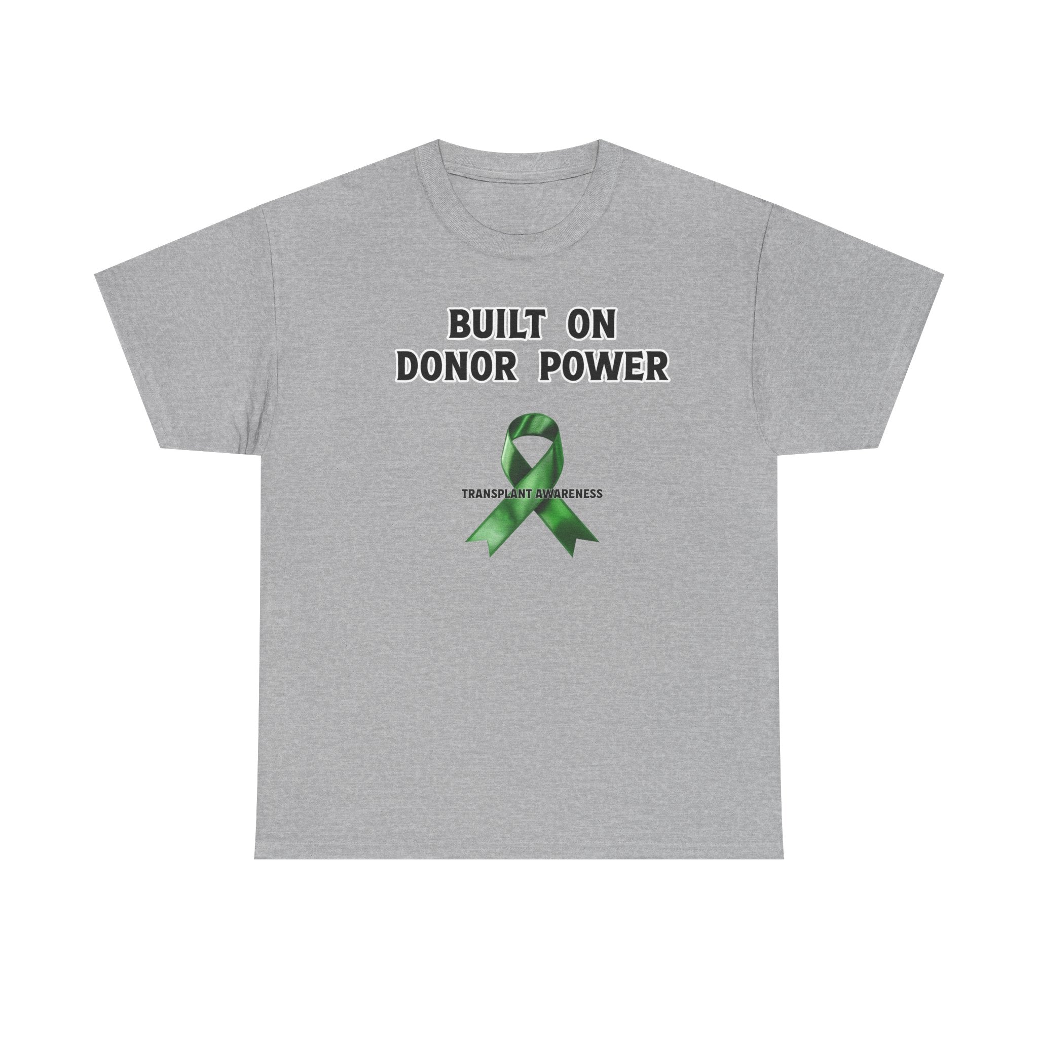 Built on Donor Power T-Shirt — Transplant Awareness Ribbon Tee