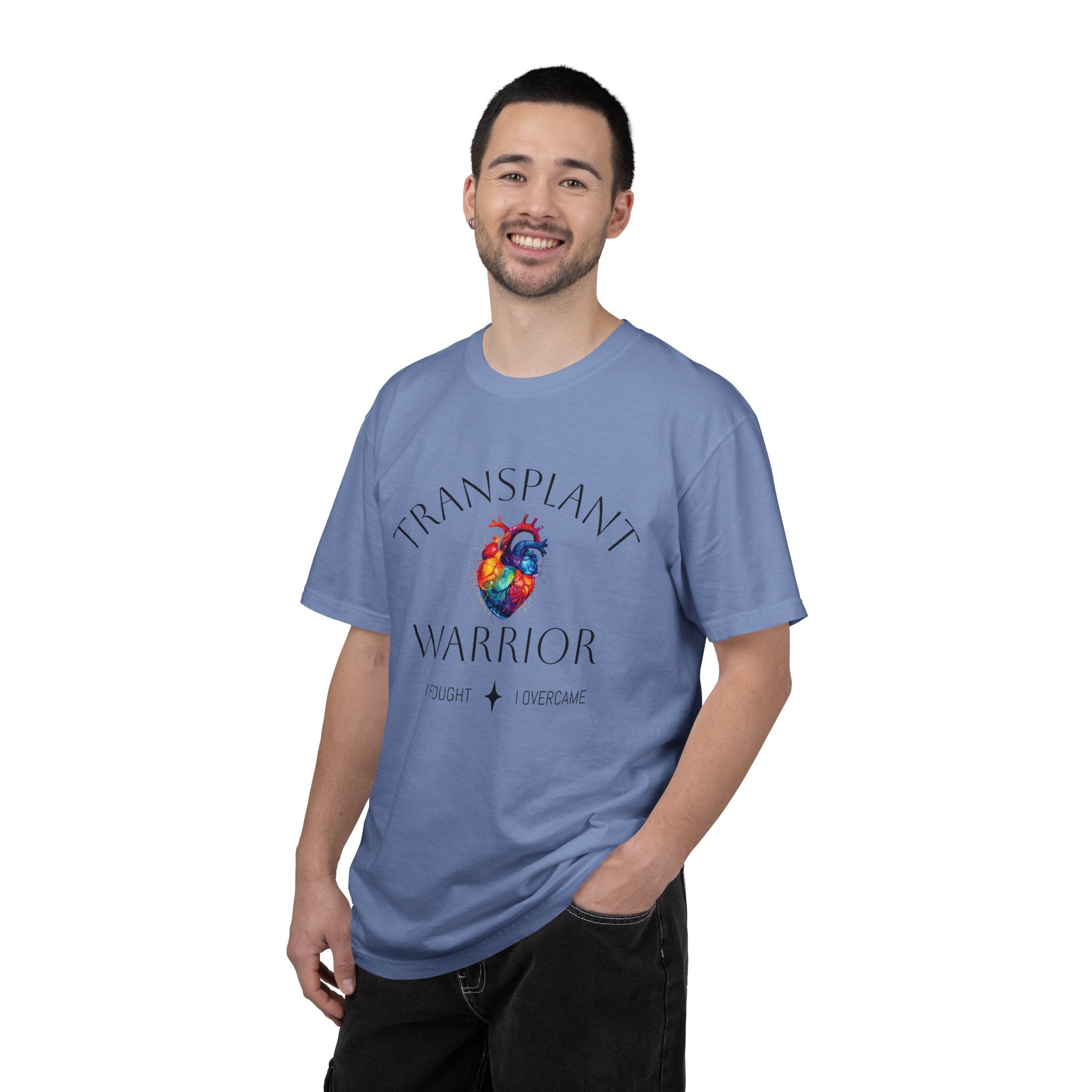 Transplant Warrior T-Shirt — I Fought, I Overcame Medical Survivor Tee